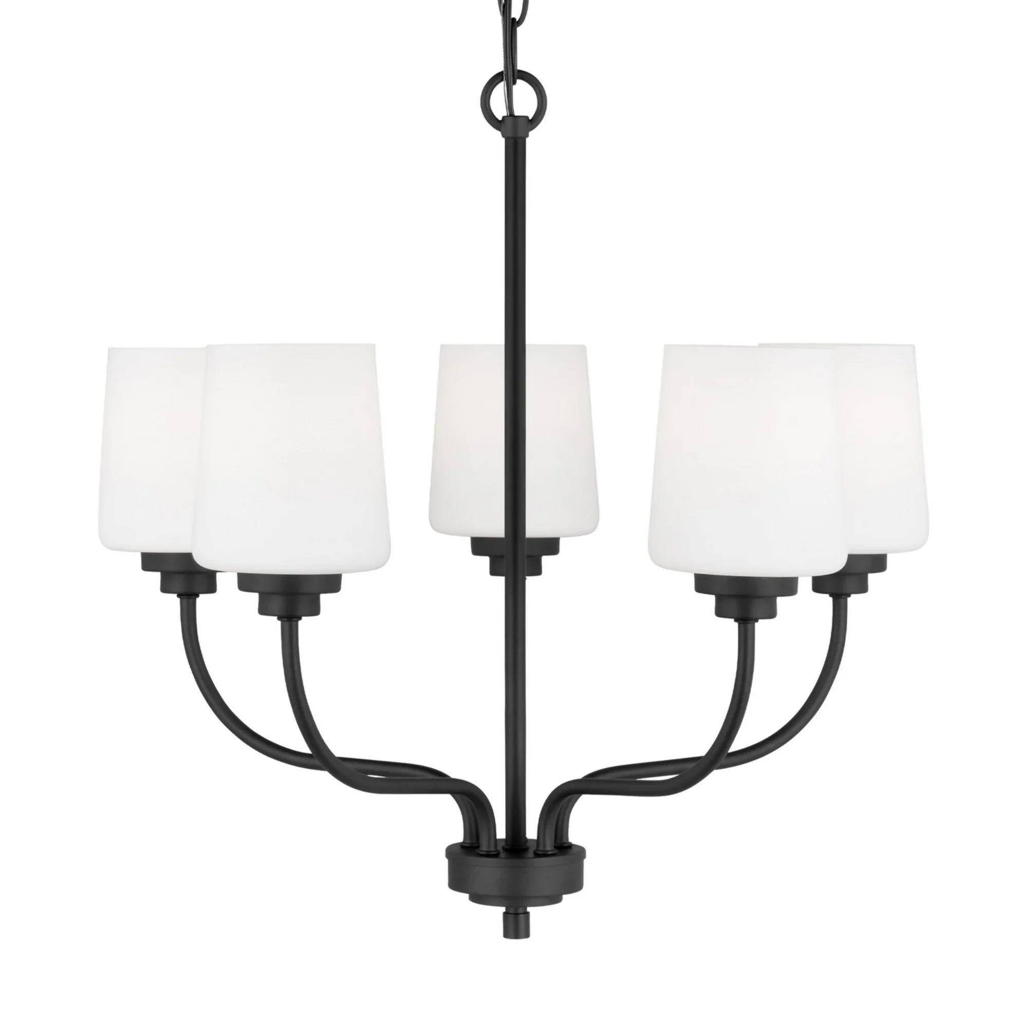 Windom 18" 5-Light Chandelier, Midnight Black Finish - Bees Lighting