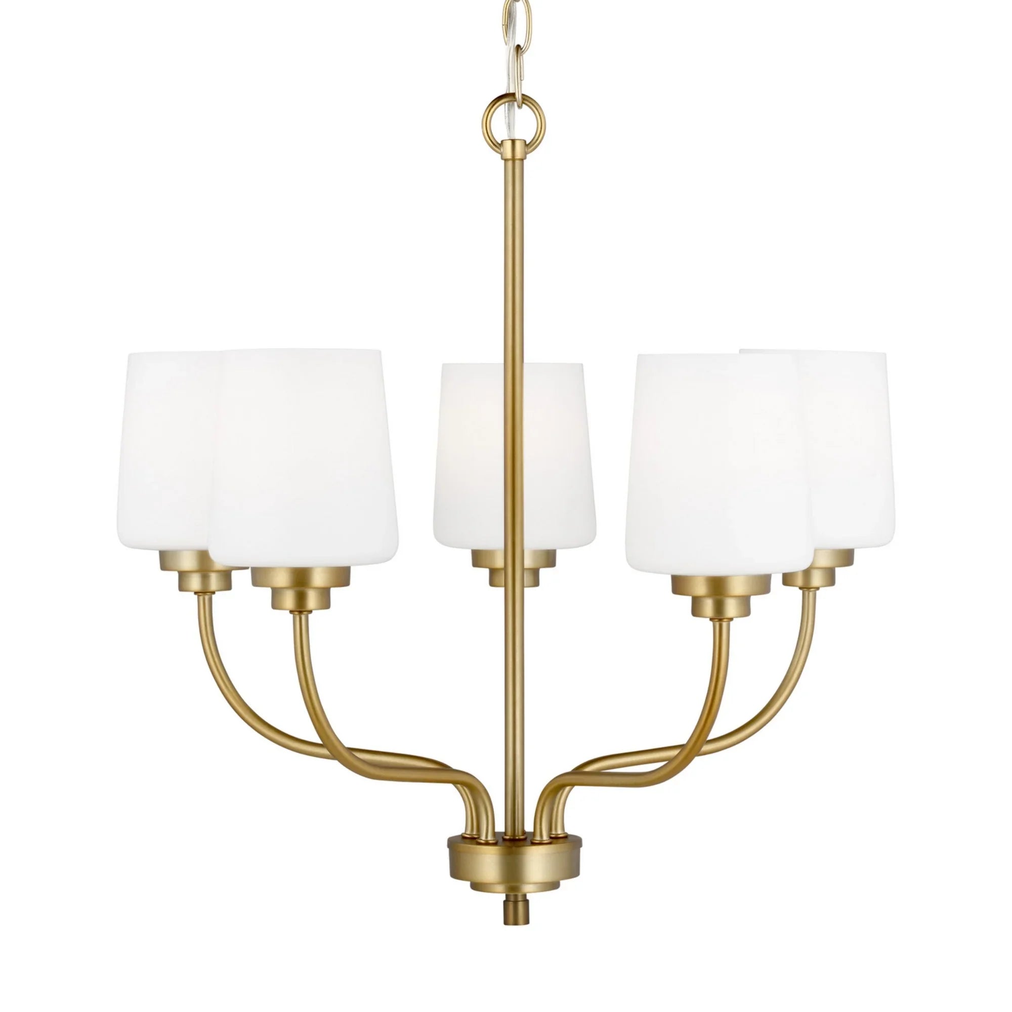 Windom 20" 5-Light Chandelier, Satin Brass Finish - Bees Lighting