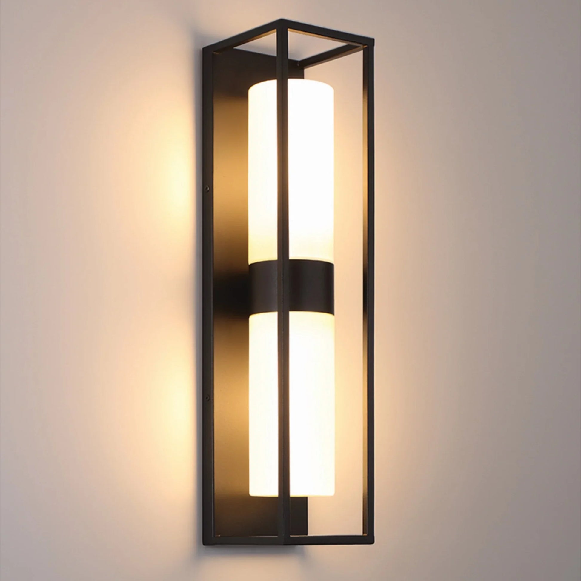 Ren 2-Light 23" Outdoor Wall Sconce, Black Finish - Bees Lighting