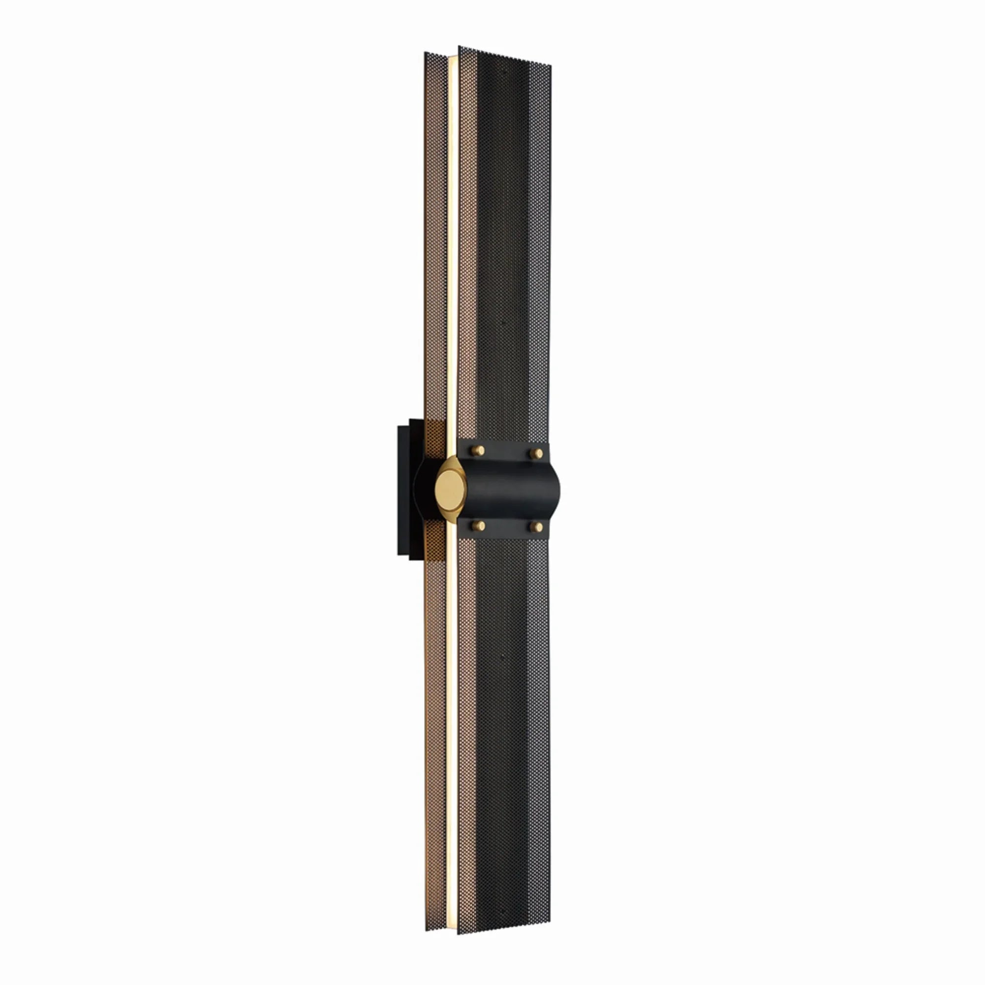 Admiral 31" LED Outdoor Wall Sconce, Gold & Black Finish - Bees Lighting