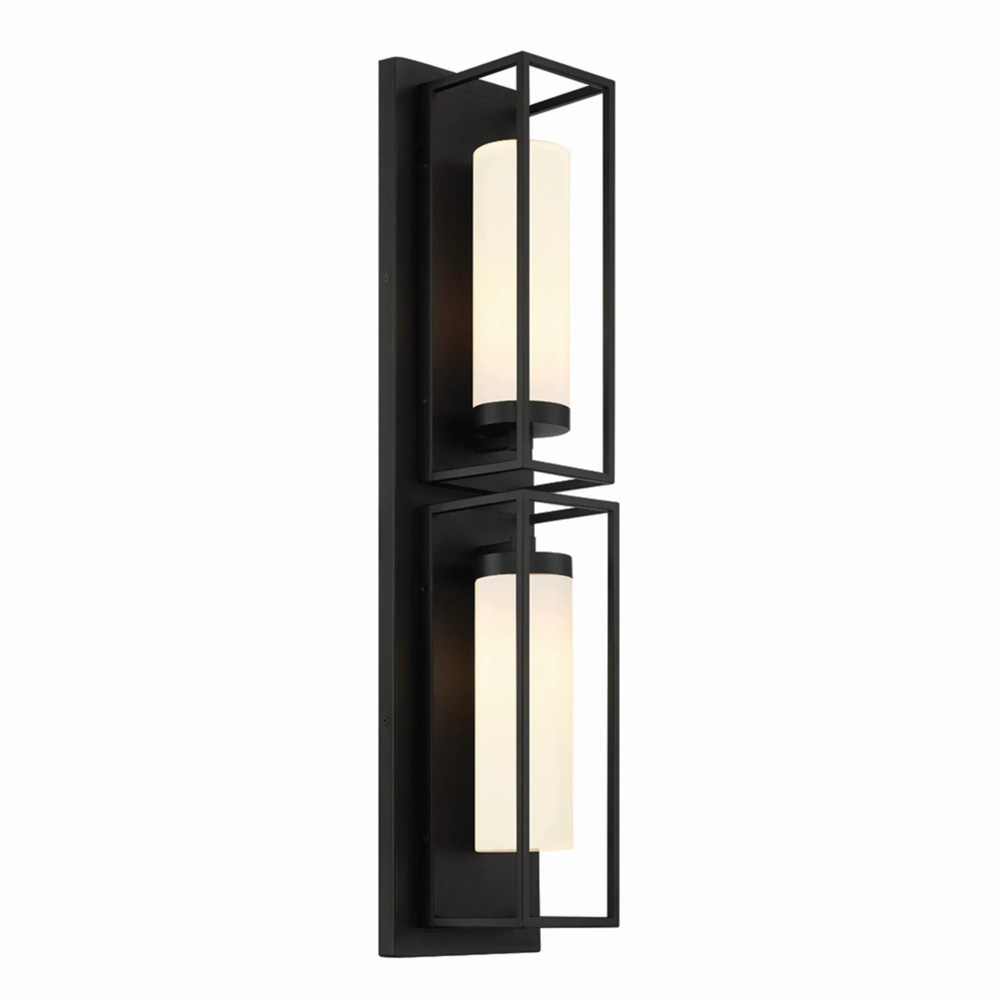 Ren 2-Light 36" Outdoor Wall Sconce, Black Finish - Bees Lighting