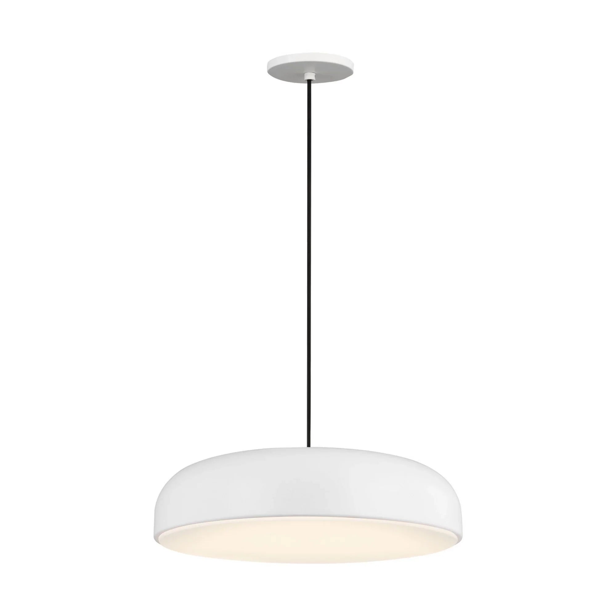 Kosa 18" LED Pendant, Matte White Finish - Bees Lighting