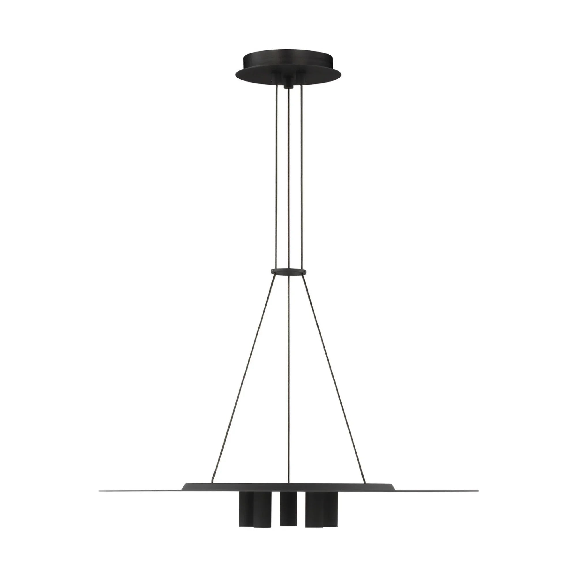 Ponte 22" LED Pendant, 120V, Nightshade Black Finish - Bees Lighting