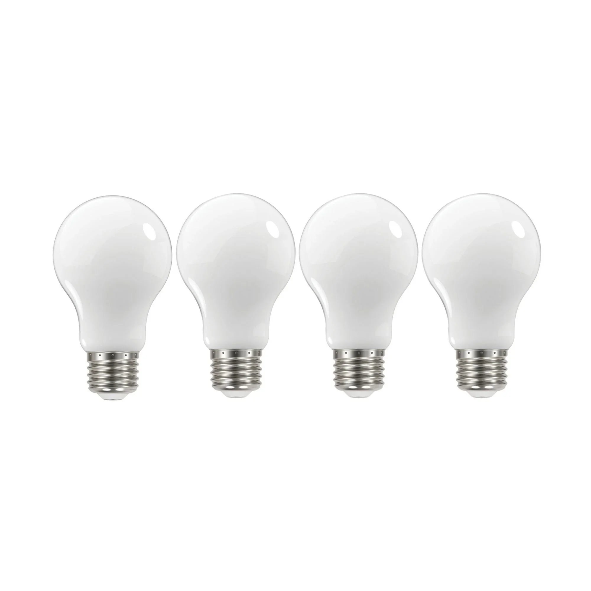 A19 LED Bulb, 75W Equivalent, 11 Watts, 1100 Lumens, 3000K, E26 Medium Base, Frosted, Pack of 4 - Bees Lighting