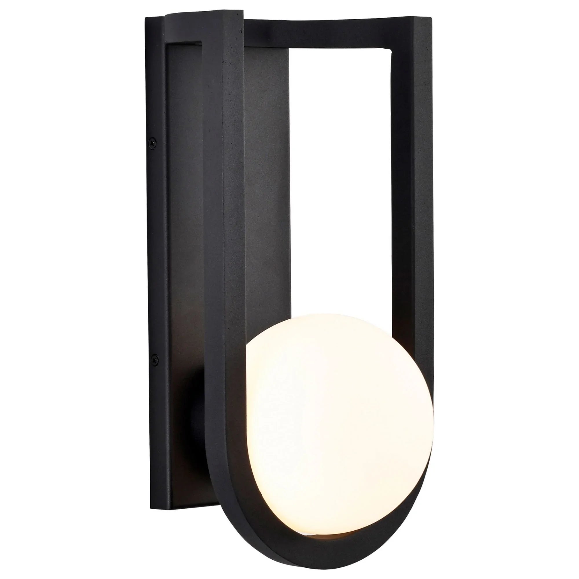 Cradle 15" LED Wall Lantern, Matte Black Finish - Bees Lighting