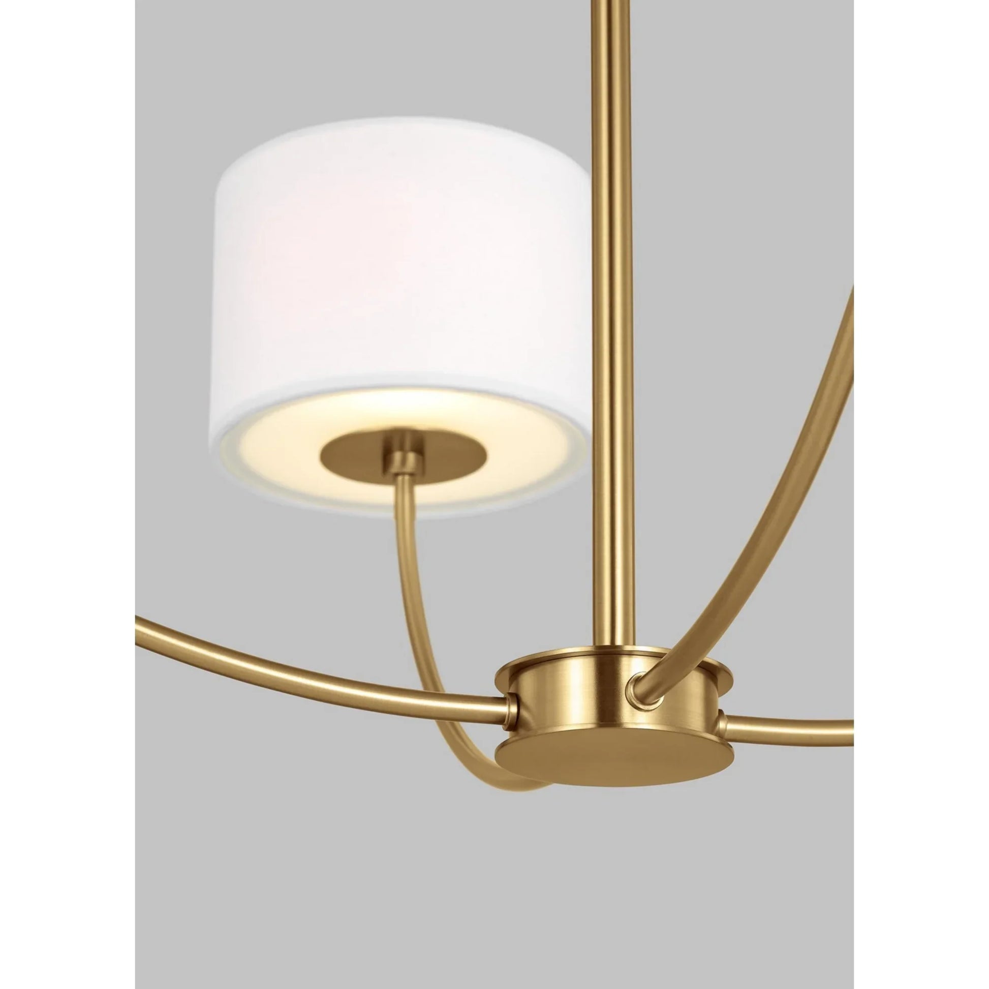 Sawyer 32" 4-Light Chandelier, Brushed Brass finish - Bees Lighting