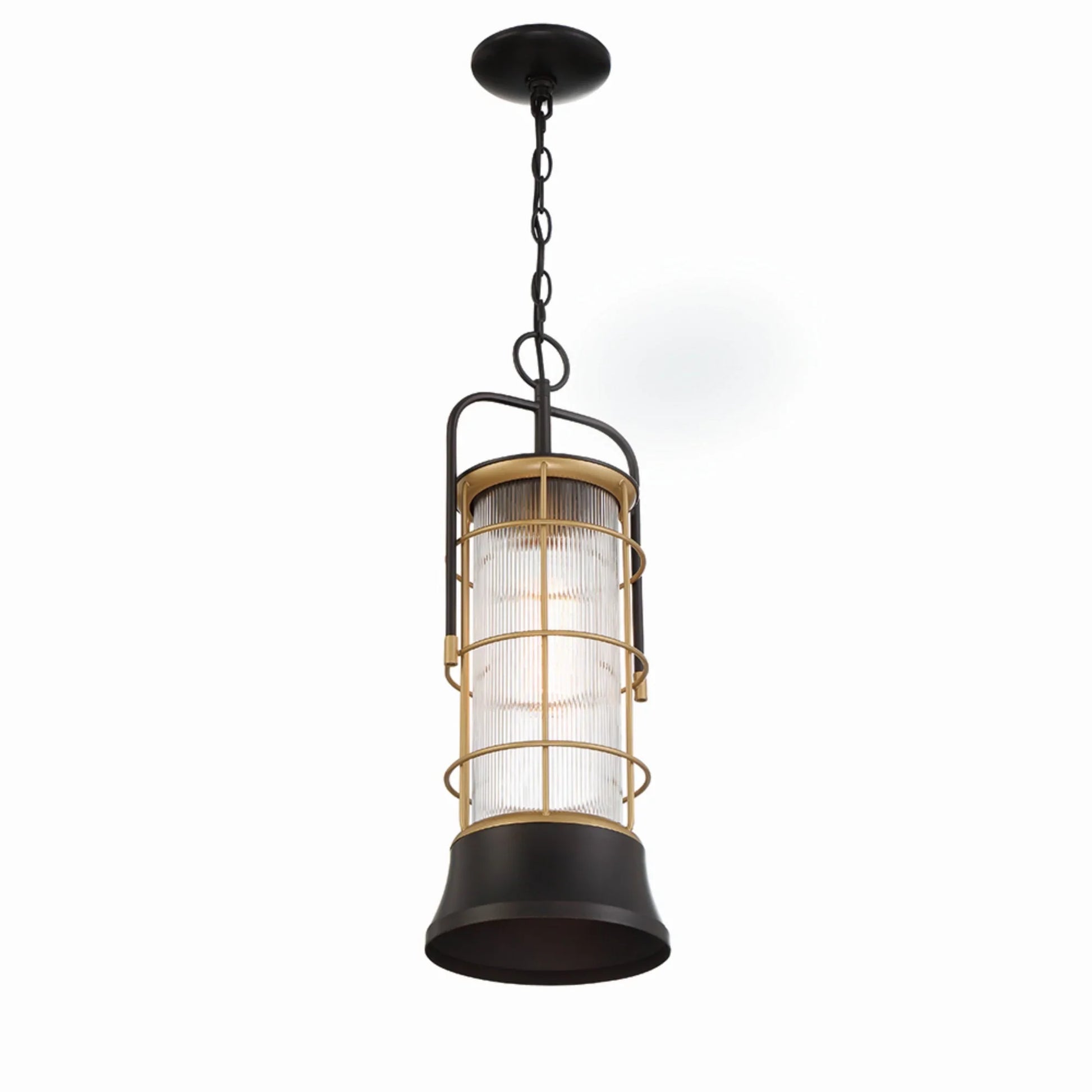 Rivamar 23" Outdoor Pendant, Gold & Black Finish - Bees Lighting
