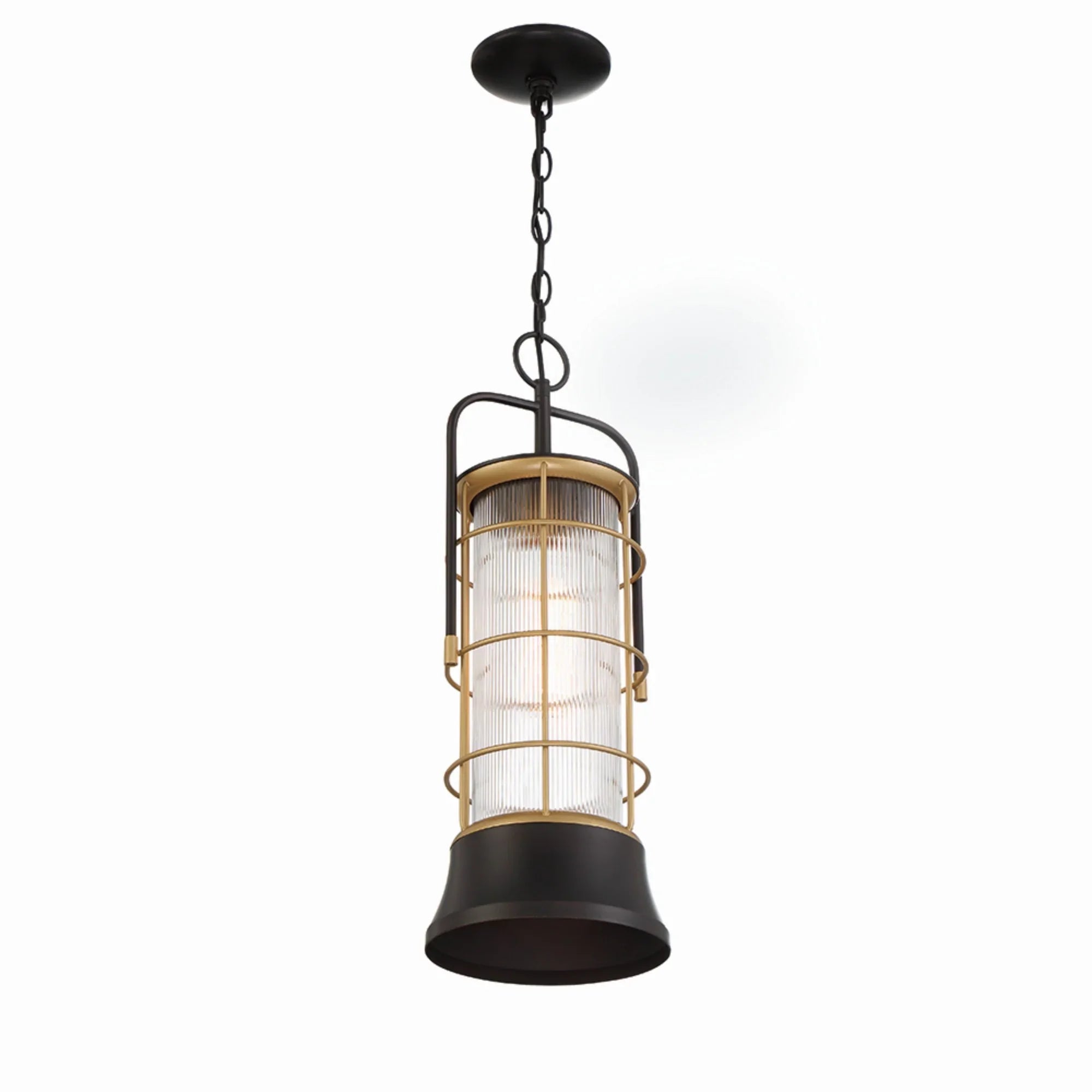 Rivamar 23" Outdoor Pendant, Gold & Black Finish - Bees Lighting