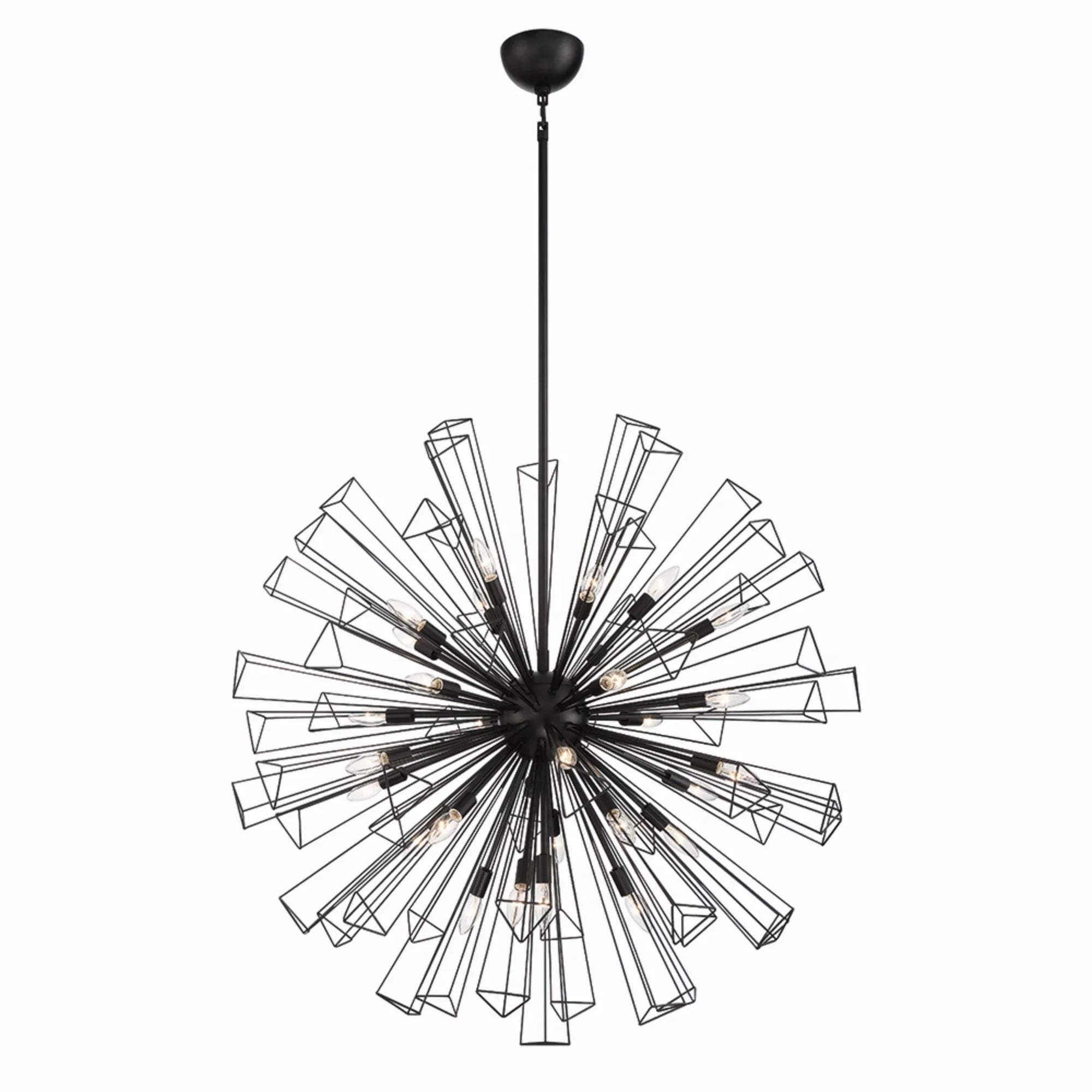 Dendelio 29-Light 40" Chandelier, Black Finish - Bees Lighting