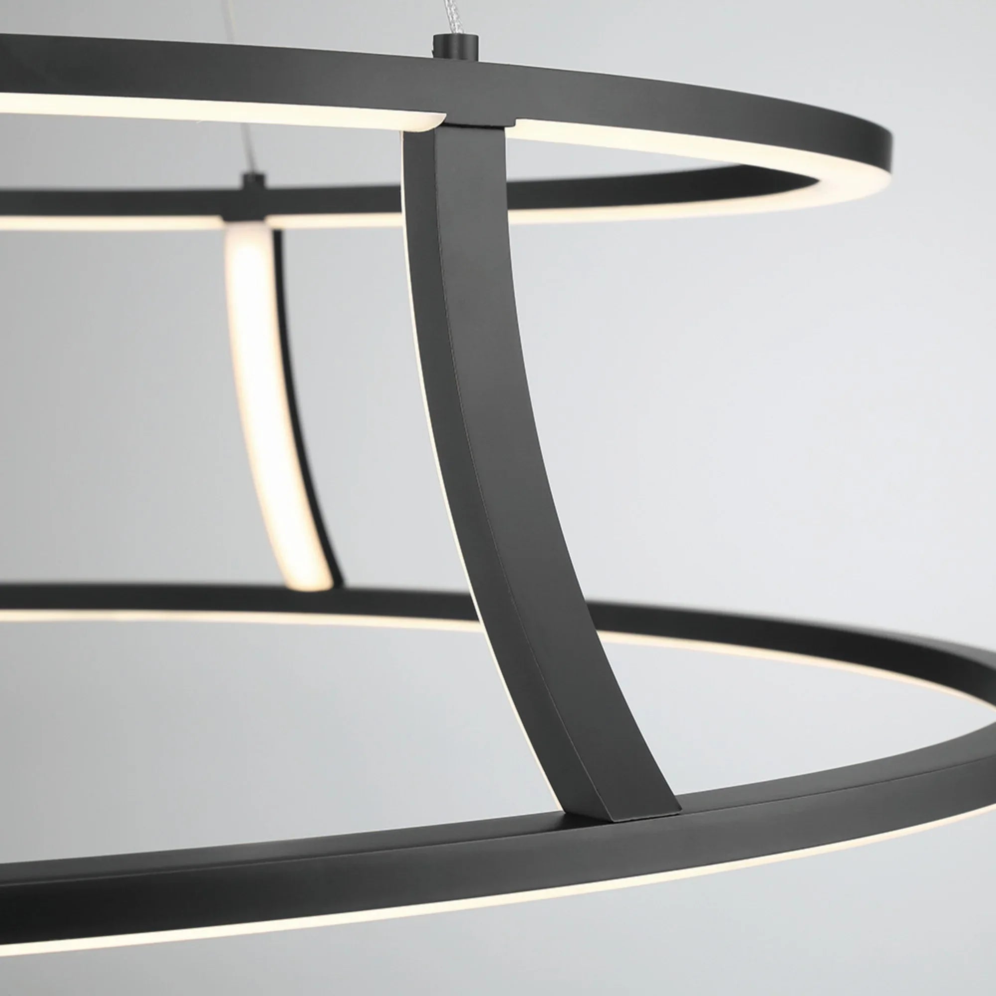 Cadoux 30" LED Chandelier, Black Finish - Bees Lighting