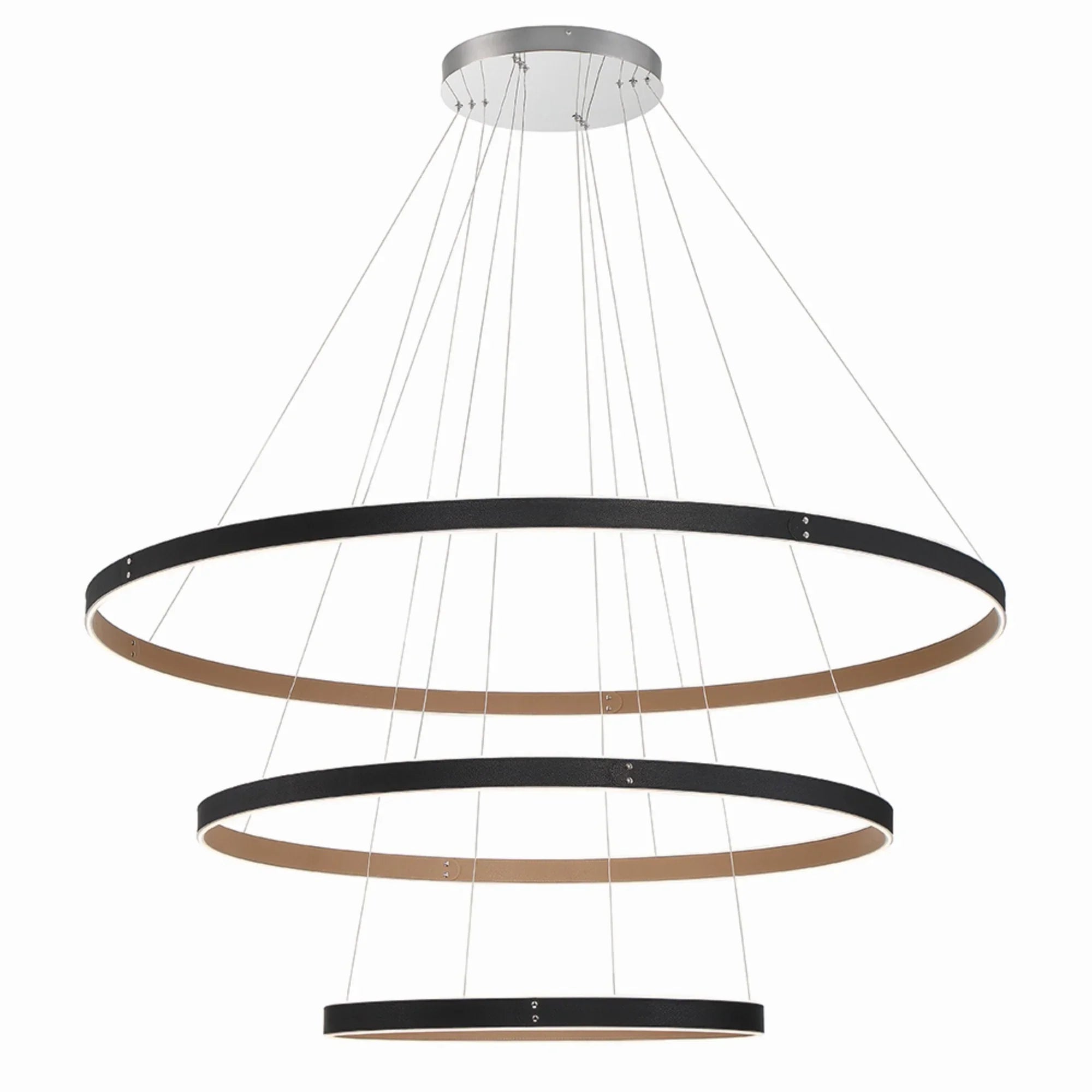 Verdura 3-Tiers 60" LED Grand Chandelier, Black Finish - Bees Lighting