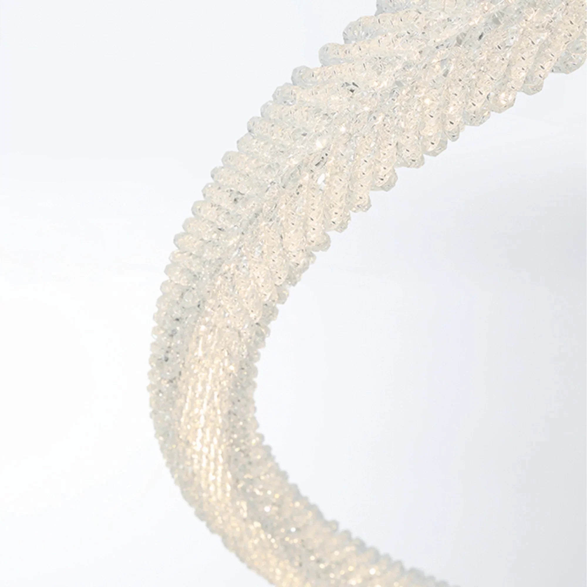 Sassi 48" LED Chandelier, Chrome Finish with Crystals - Bees Lighting