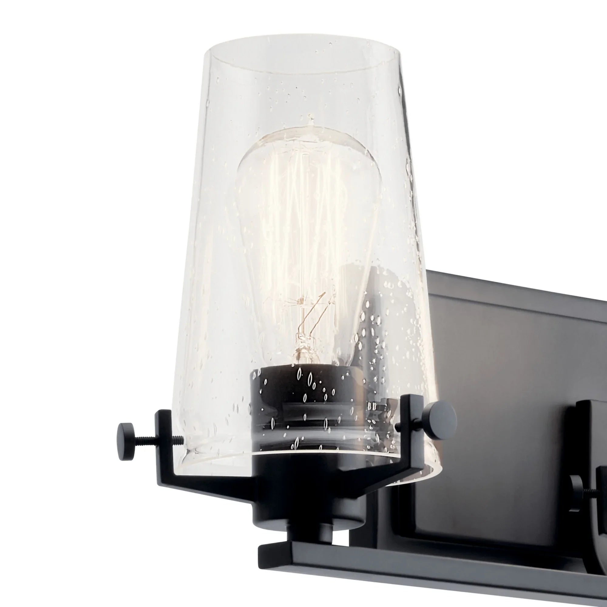 Alton 24" 3-Light Bath Vanity Light, Black Finish - Bees Lighting