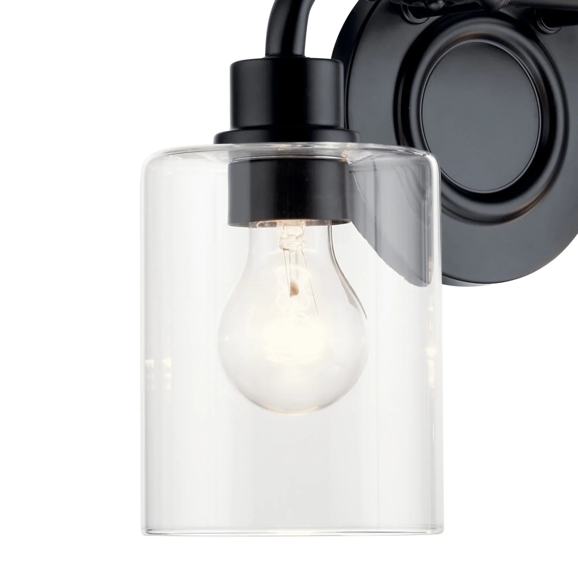 Gunnison 17" 2-Light Bath Vanity Light, Black Finish - Bees Lighting