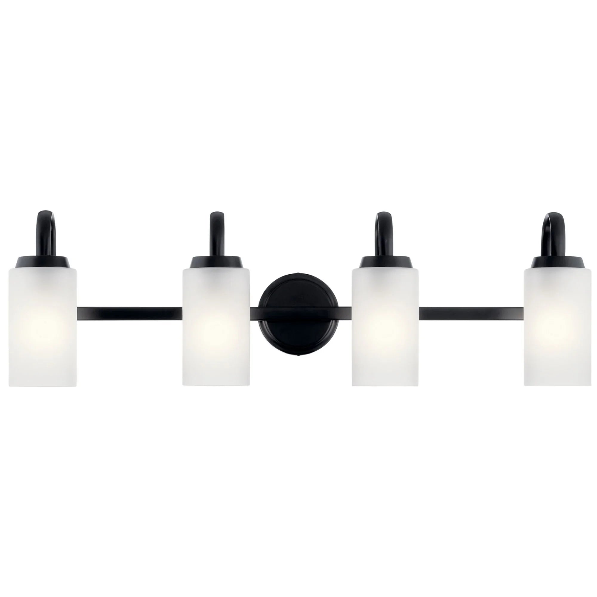 Kennewick 32" 4-Light Bath Vanity Light, Black Finish - Bees Lighting