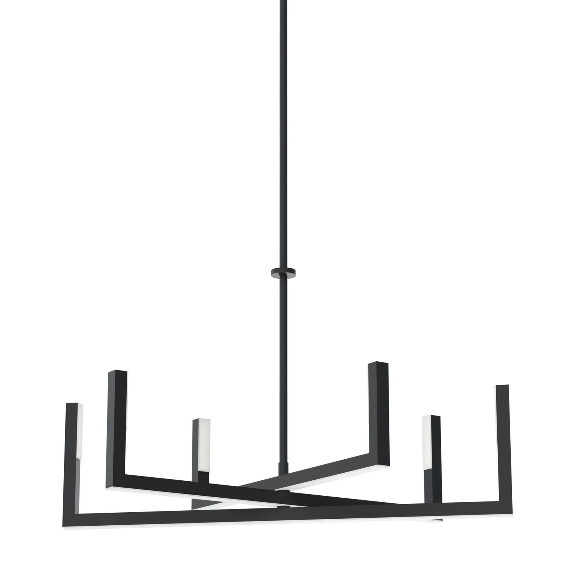 Priam 28" LED Chandelier, Matte Black Finish - Bees Lighting
