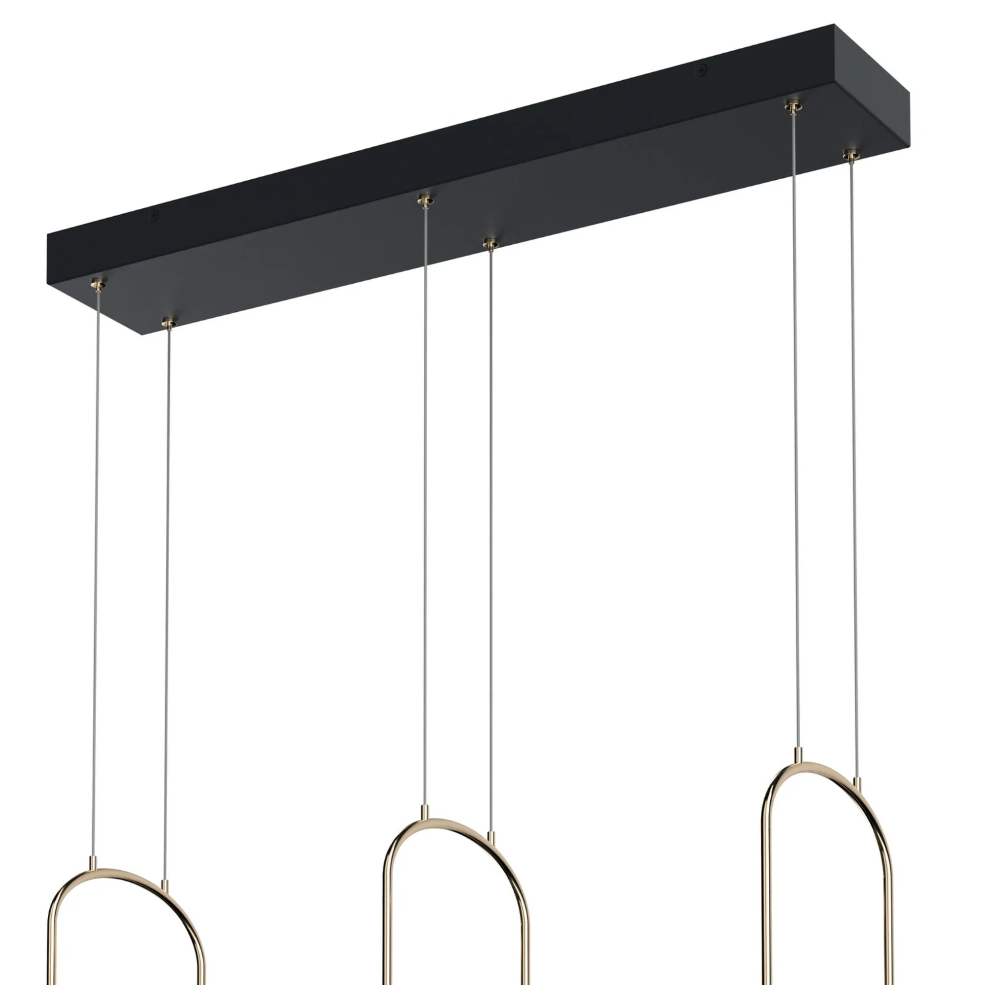Wayan 24" LED Linear Chandelier, Matte Black Finish - Bees Lighting
