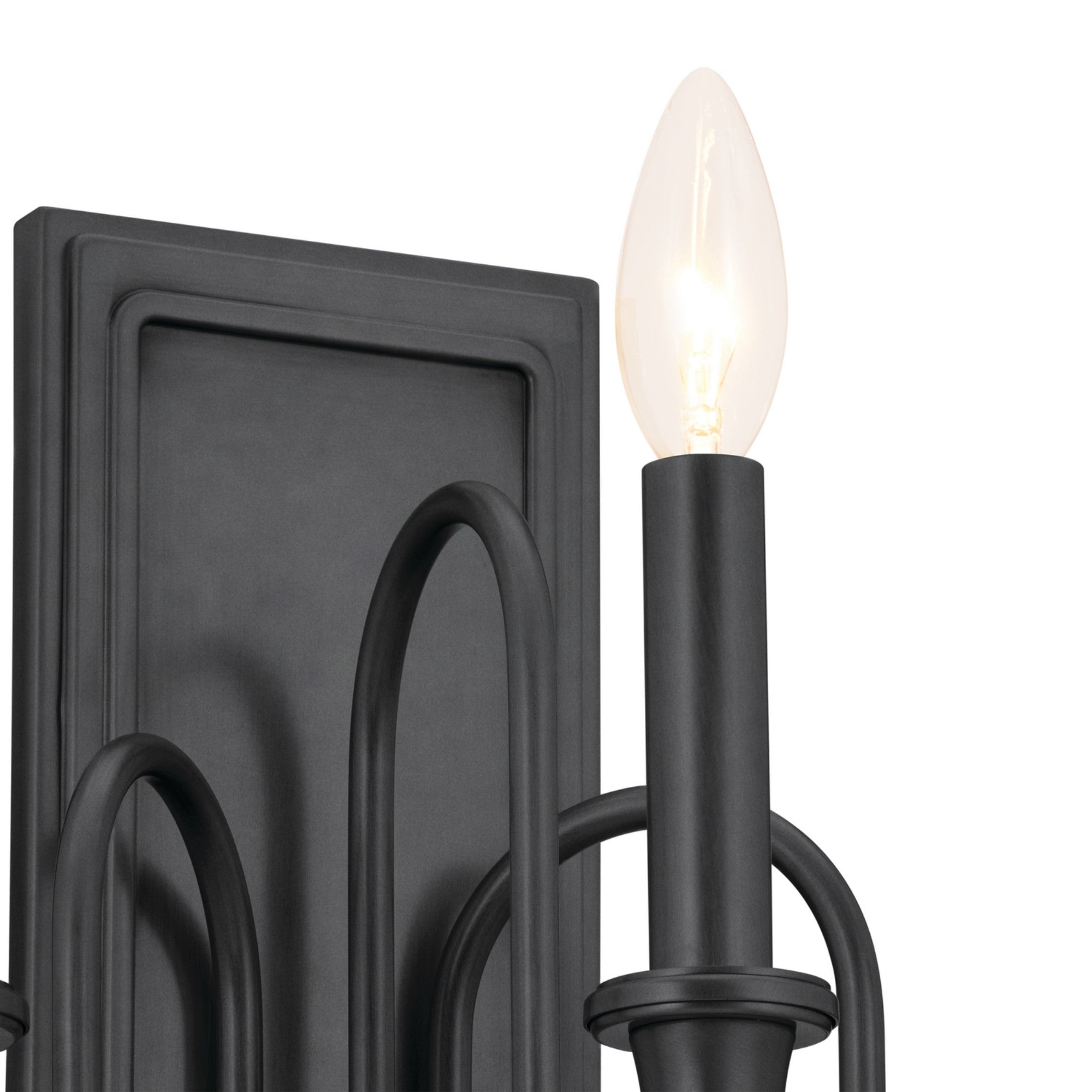 Karthe 15 in. 3 Lights Armed Sconce Black finish