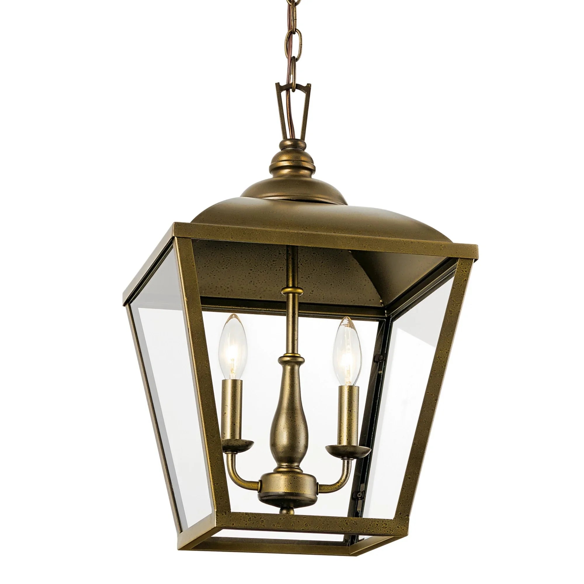 Dame 13" 2-Light Pendant, Character Bronze Finish - Bees Lighting