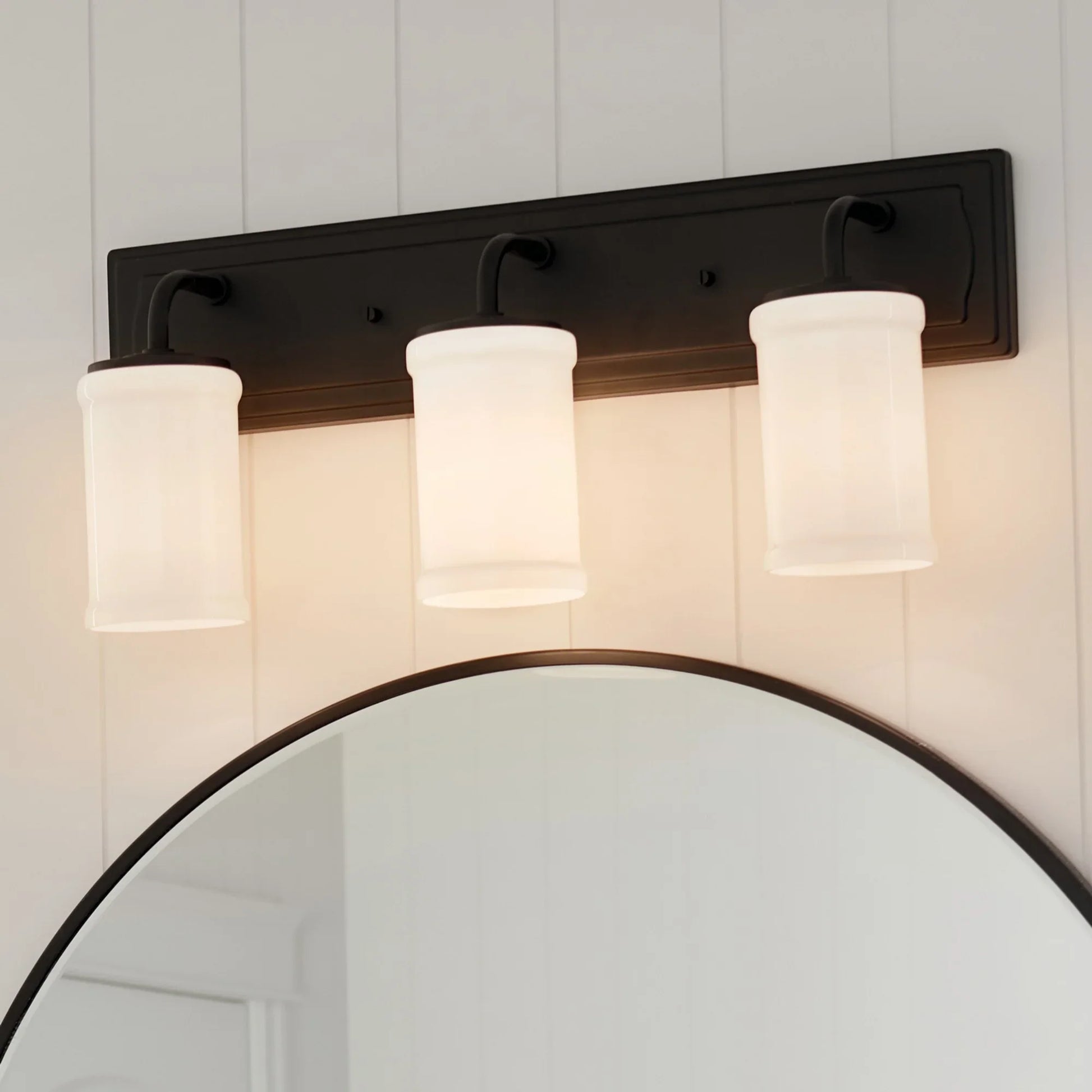 Vetivene 24" 3-Light Bath Vanity Light, Textured Black Finish - Bees Lighting