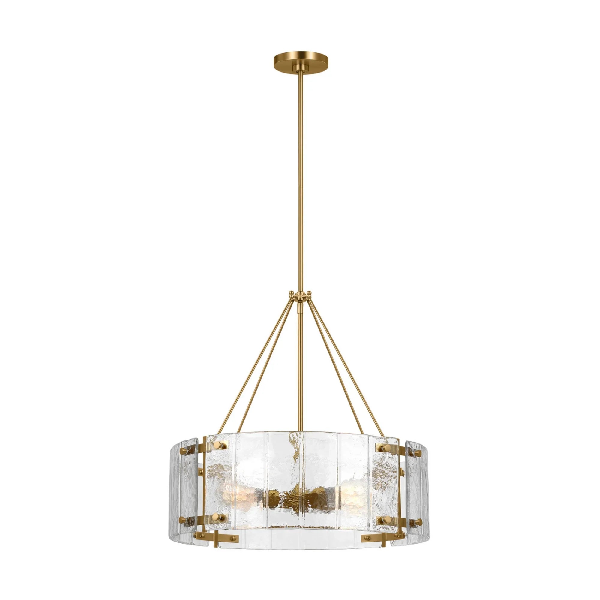 Calvert 24" 4-Light Medium Chandelier, Burnished Brass Finish - Bees Lighting