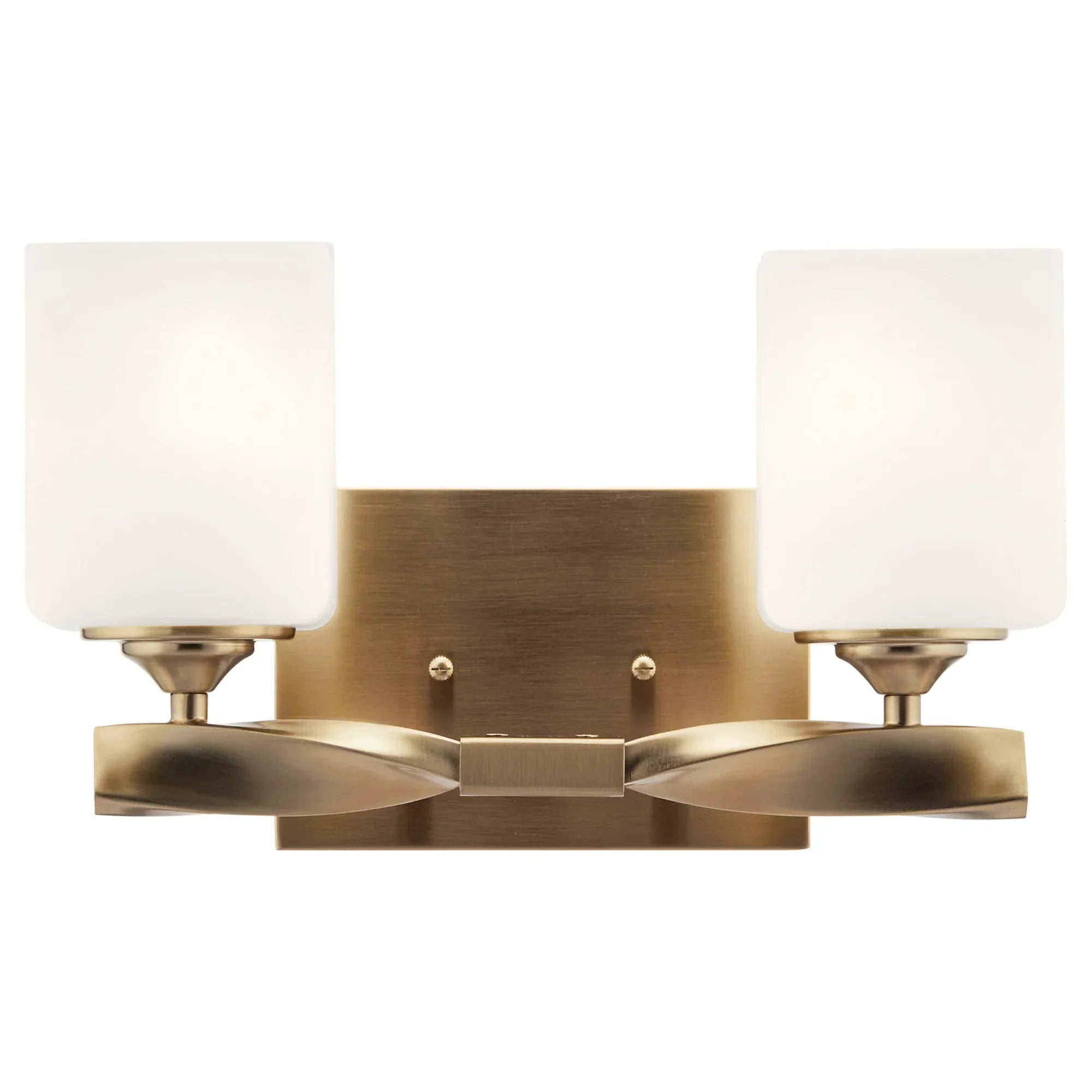 Marette 14" 2-Light Bath Vanity Light, Champagne Bronze Finish - Bees Lighting
