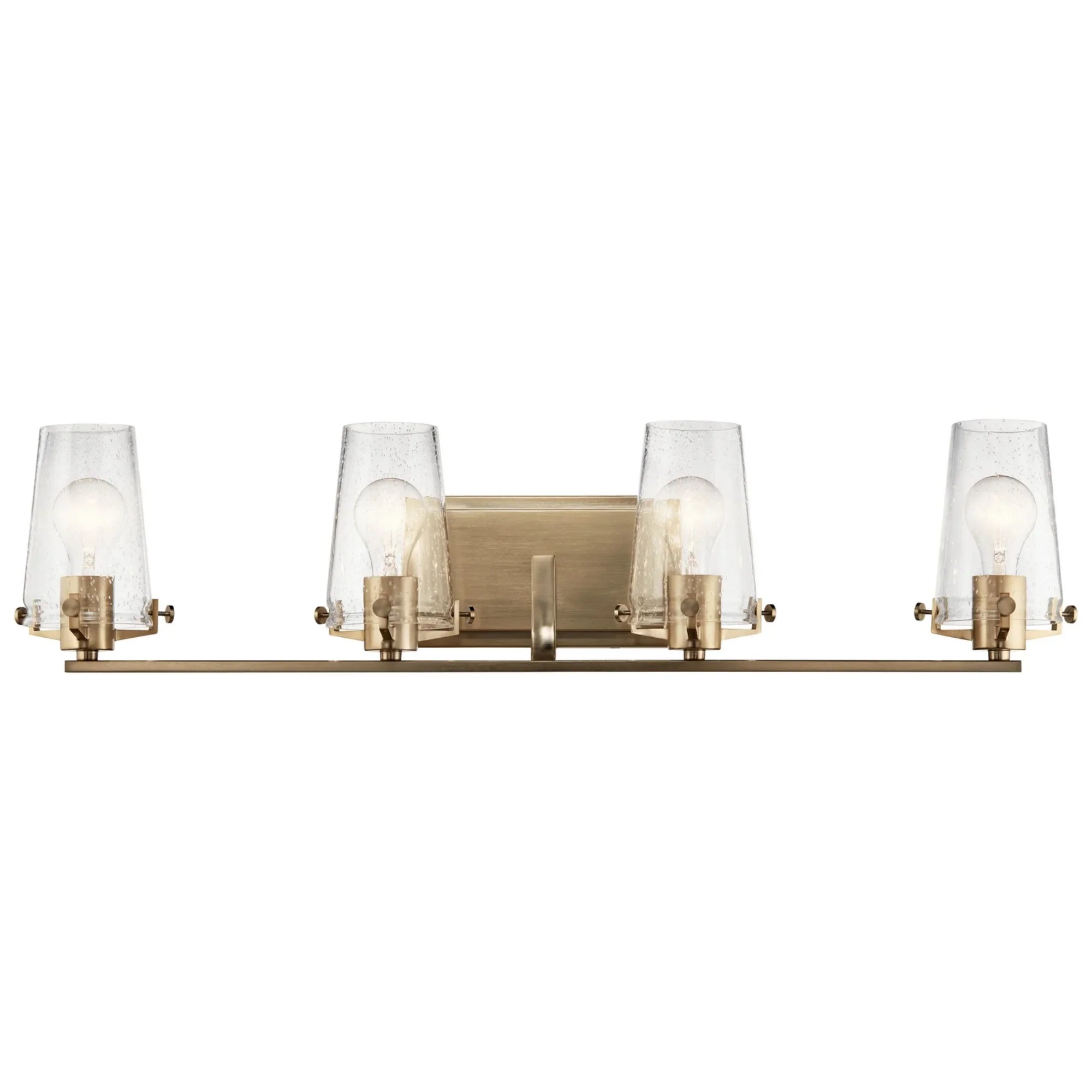 Alton 34" 4-Light Bath Vanity Light, Champagne Bronze Finish - Bees Lighting