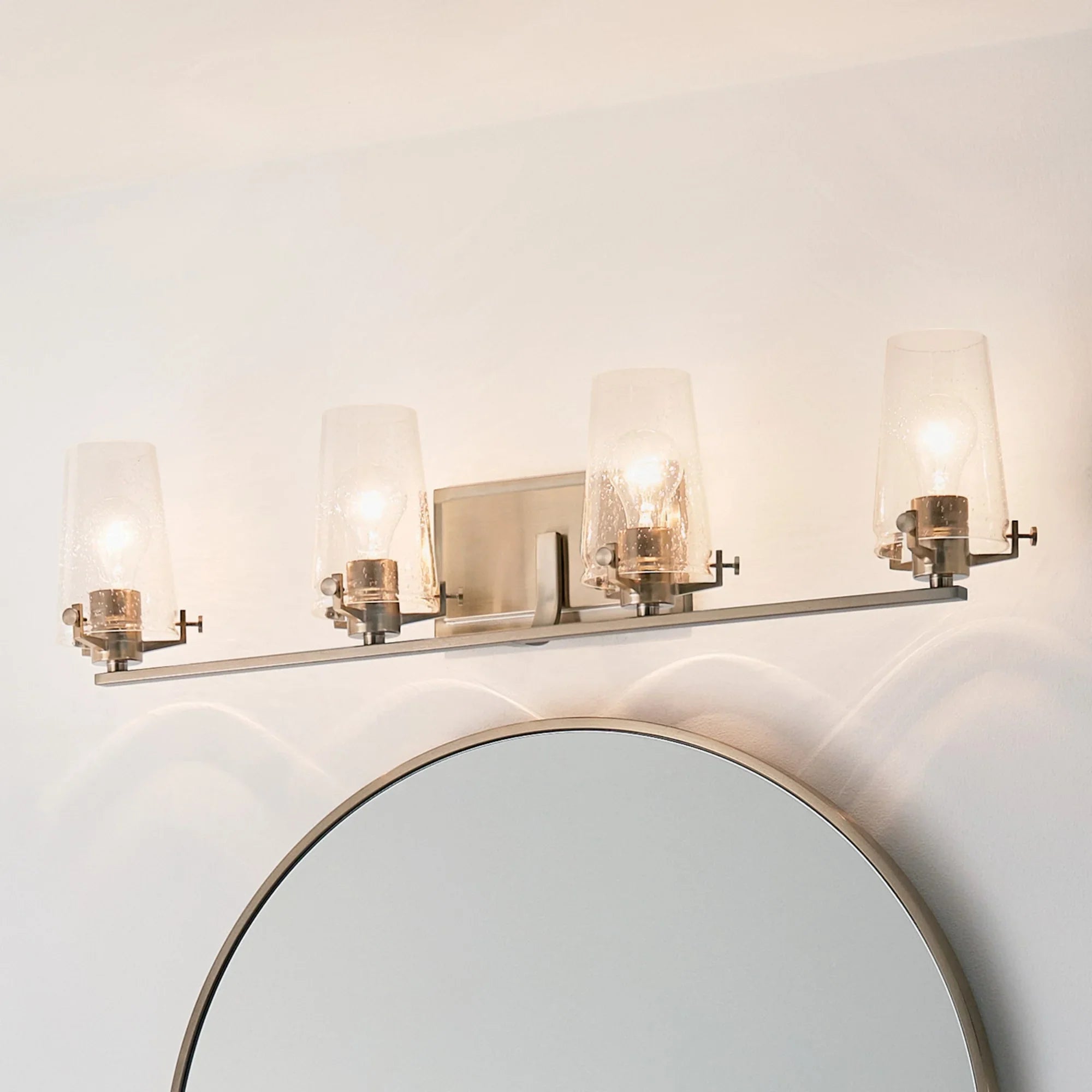 Alton 34" 4-Light Bath Vanity Light, Champagne Bronze Finish - Bees Lighting