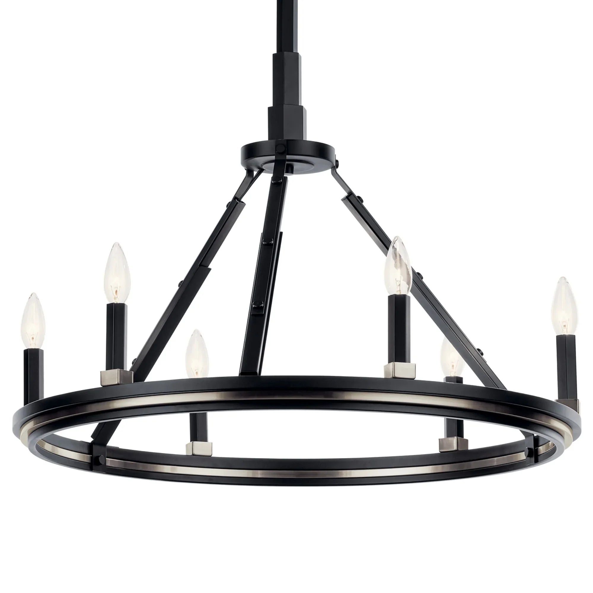 Emmala 27" 6-Light Chandelier, Black Finish - Bees Lighting