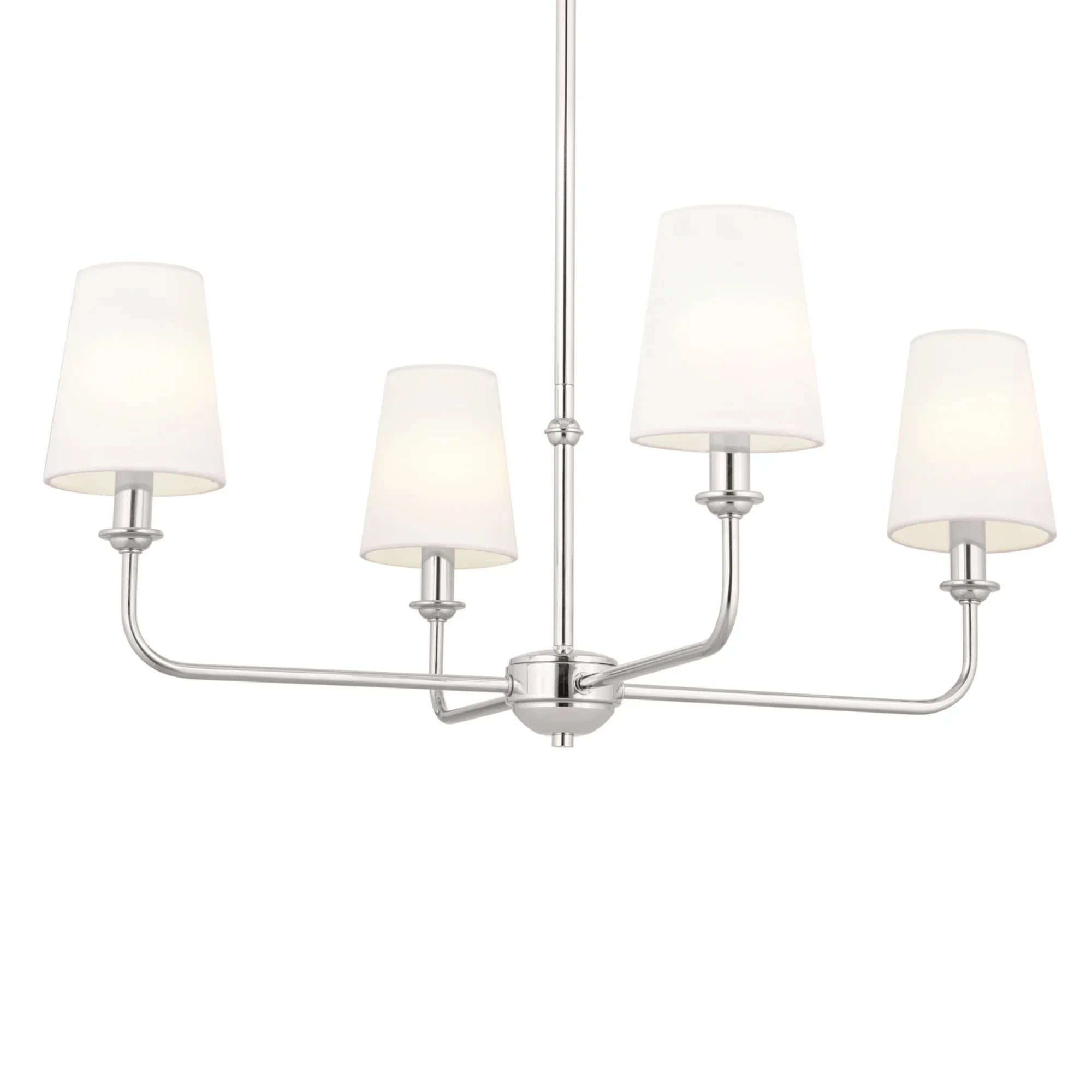 Pallas 25" 4-Light Chandelier, Polished Nickel Finish - Bees Lighting