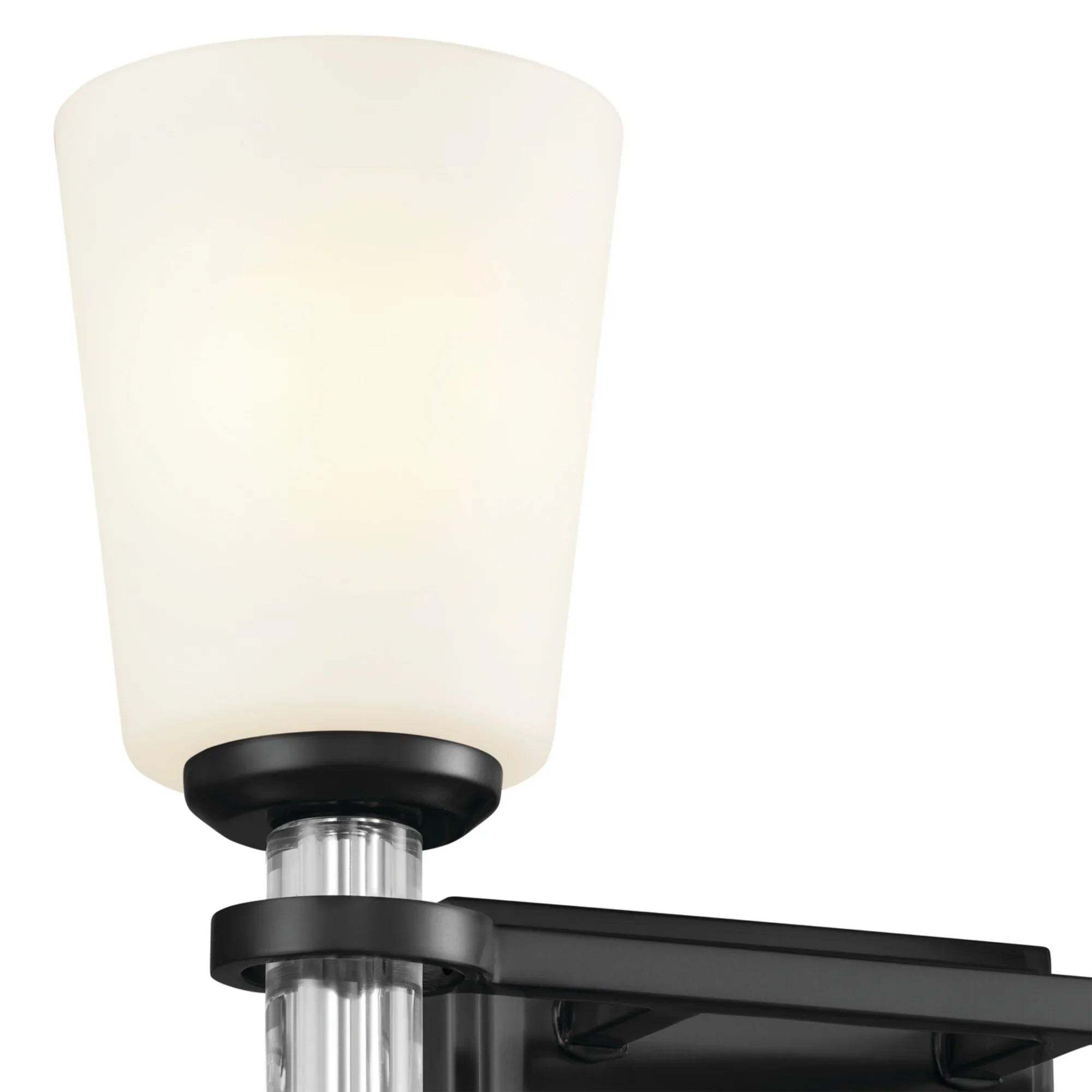 Rosalind 14" 2-Light Bath Vanity Light, Black Finish - Bees Lighting