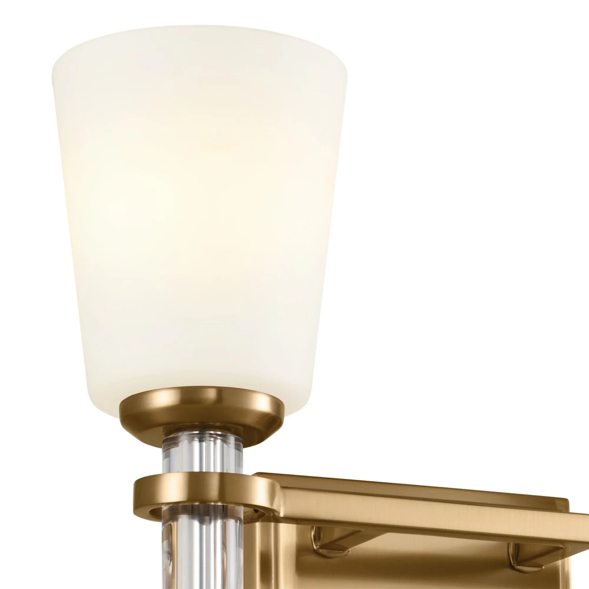 Rosalind 14" 2-Light Bath Vanity Light, Brushed Natural Brass Finish - Bees Lighting