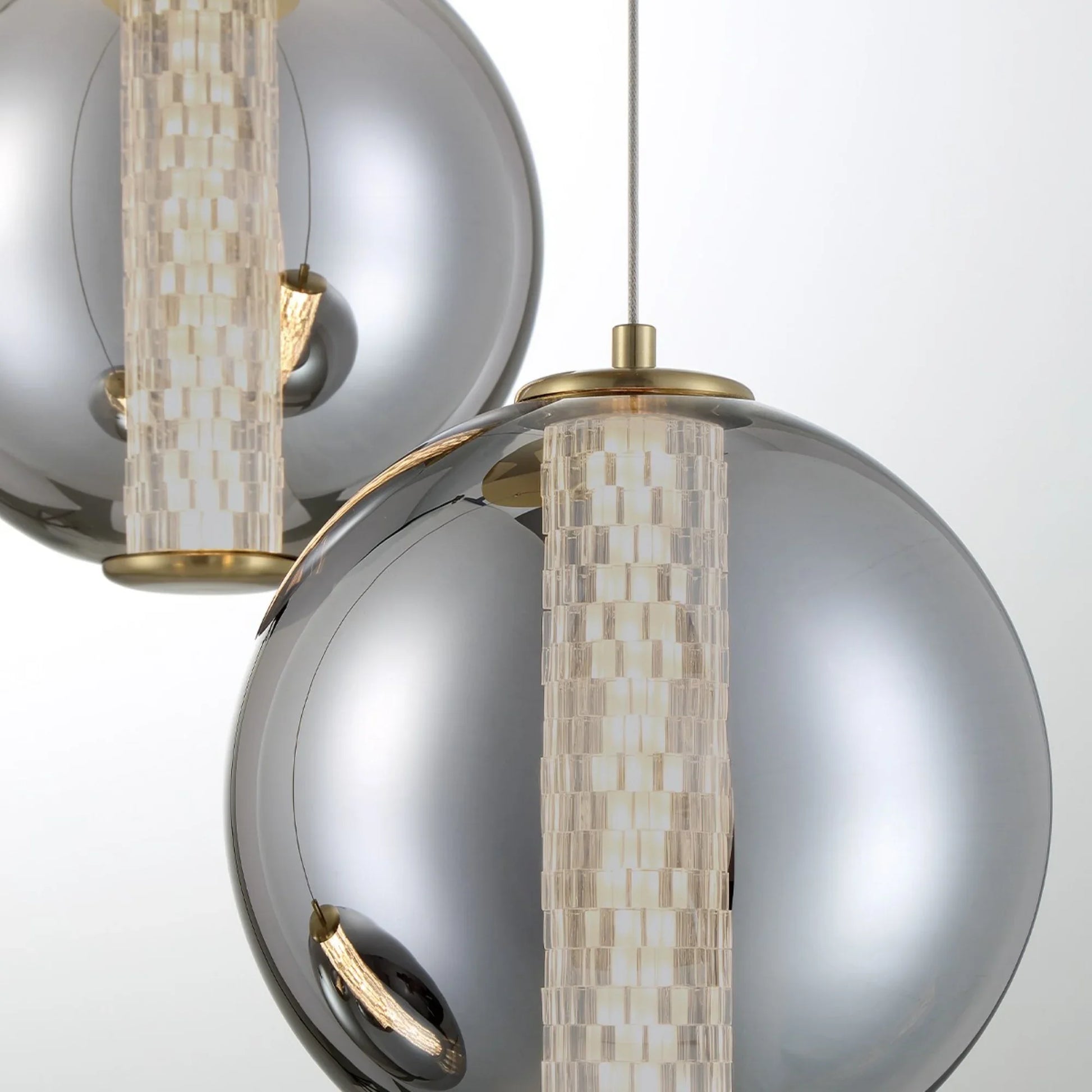 Atomo 3-Light 21" LED Pendant, Gold Finish - Bees Lighting