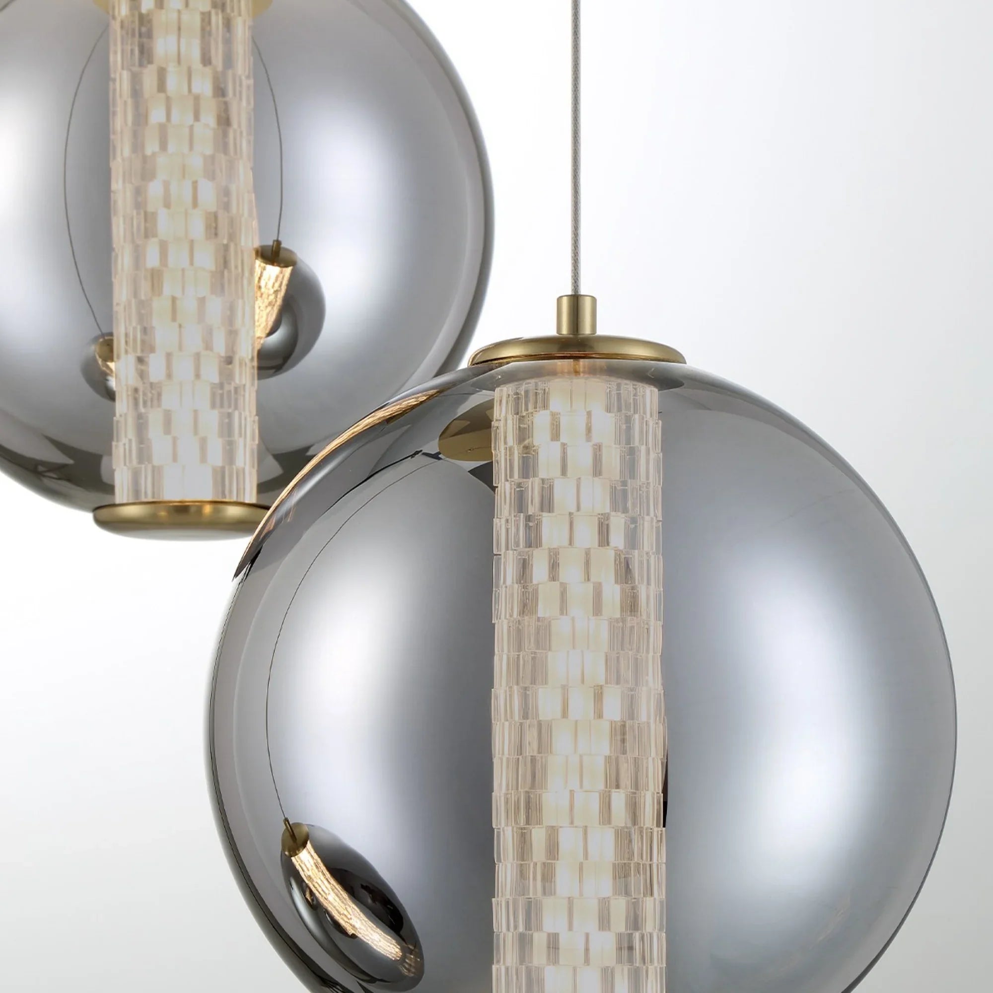 Atomo 3-Light 21" LED Pendant, Gold Finish - Bees Lighting