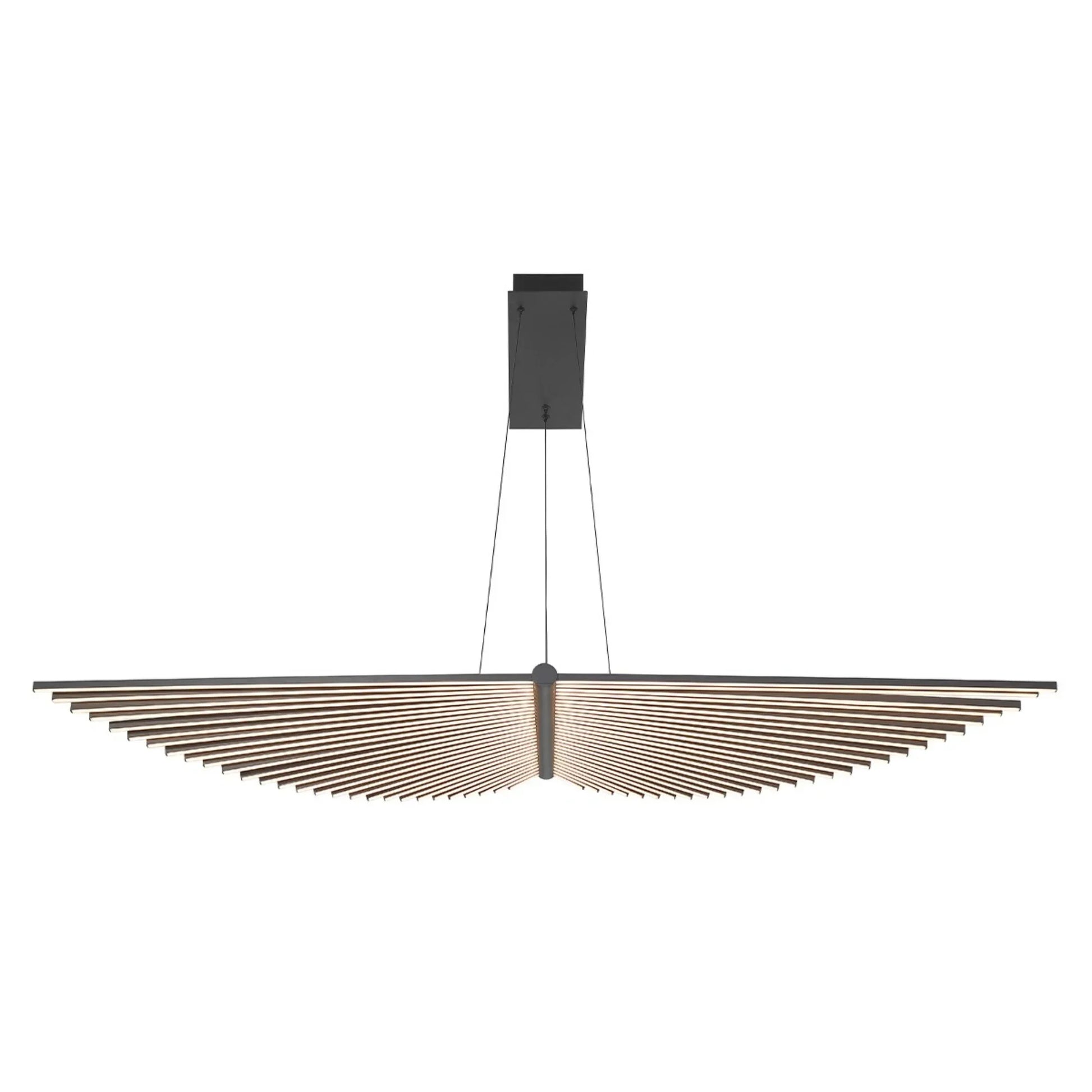 Seraph 59" LED Grand Chandelier, Black Finish - Bees Lighting