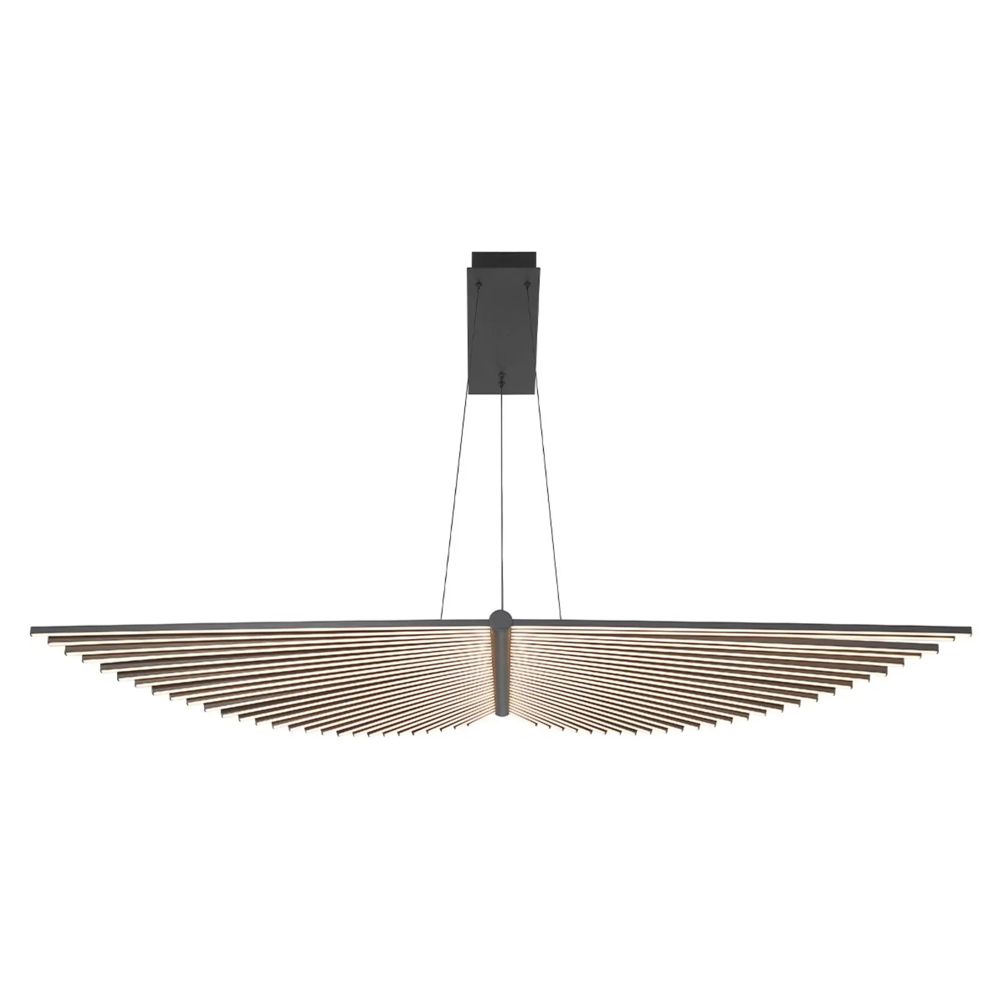 Seraph 59" LED Grand Chandelier, Black Finish - Bees Lighting