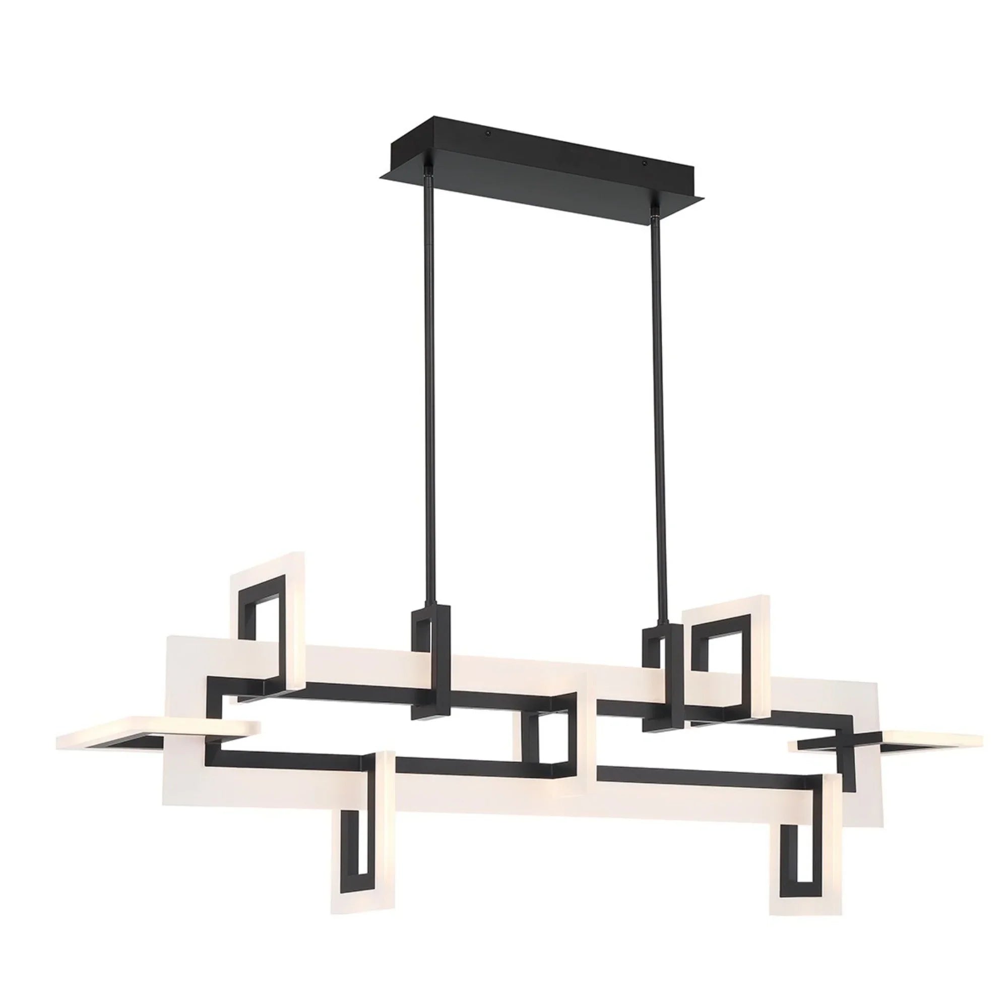 Inizio 48" LED Linear Chandelier, Black Finish - Bees Lighting