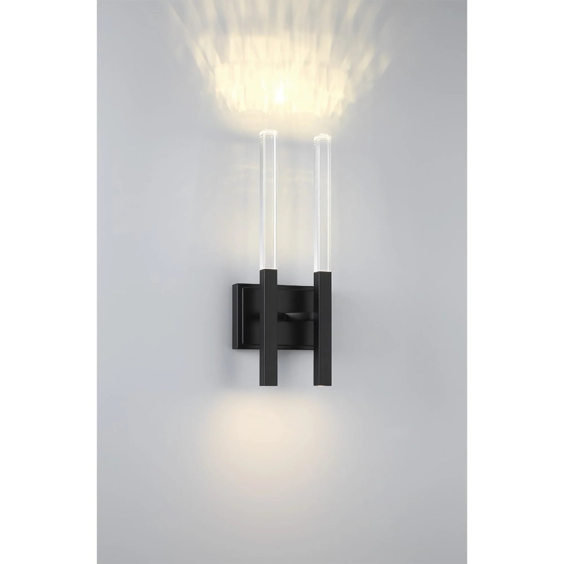 Benicio 2-Light 18" LED Wall Sconce, Black Finish - Bees Lighting