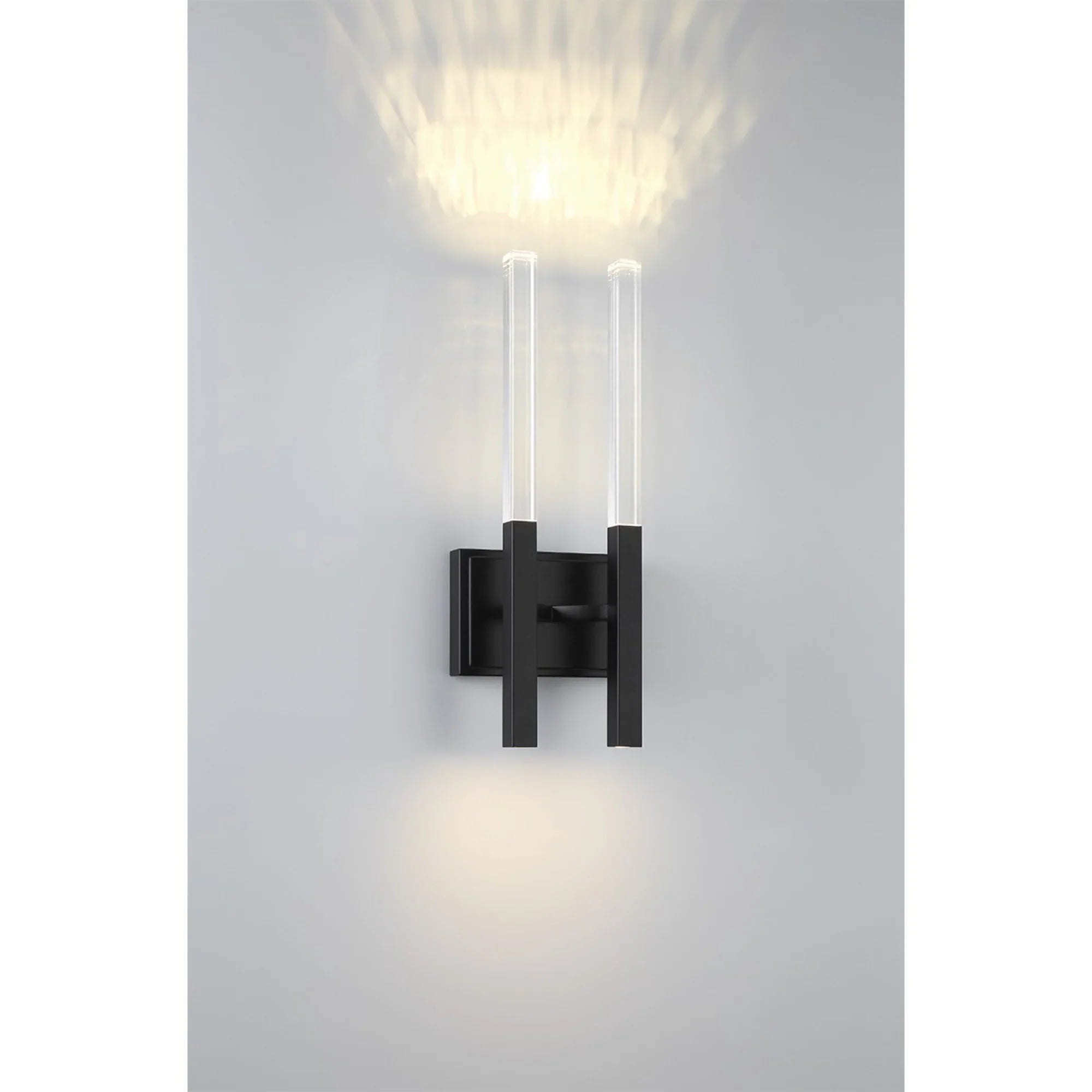 Benicio 2-Light 18" LED Wall Sconce, Black Finish - Bees Lighting