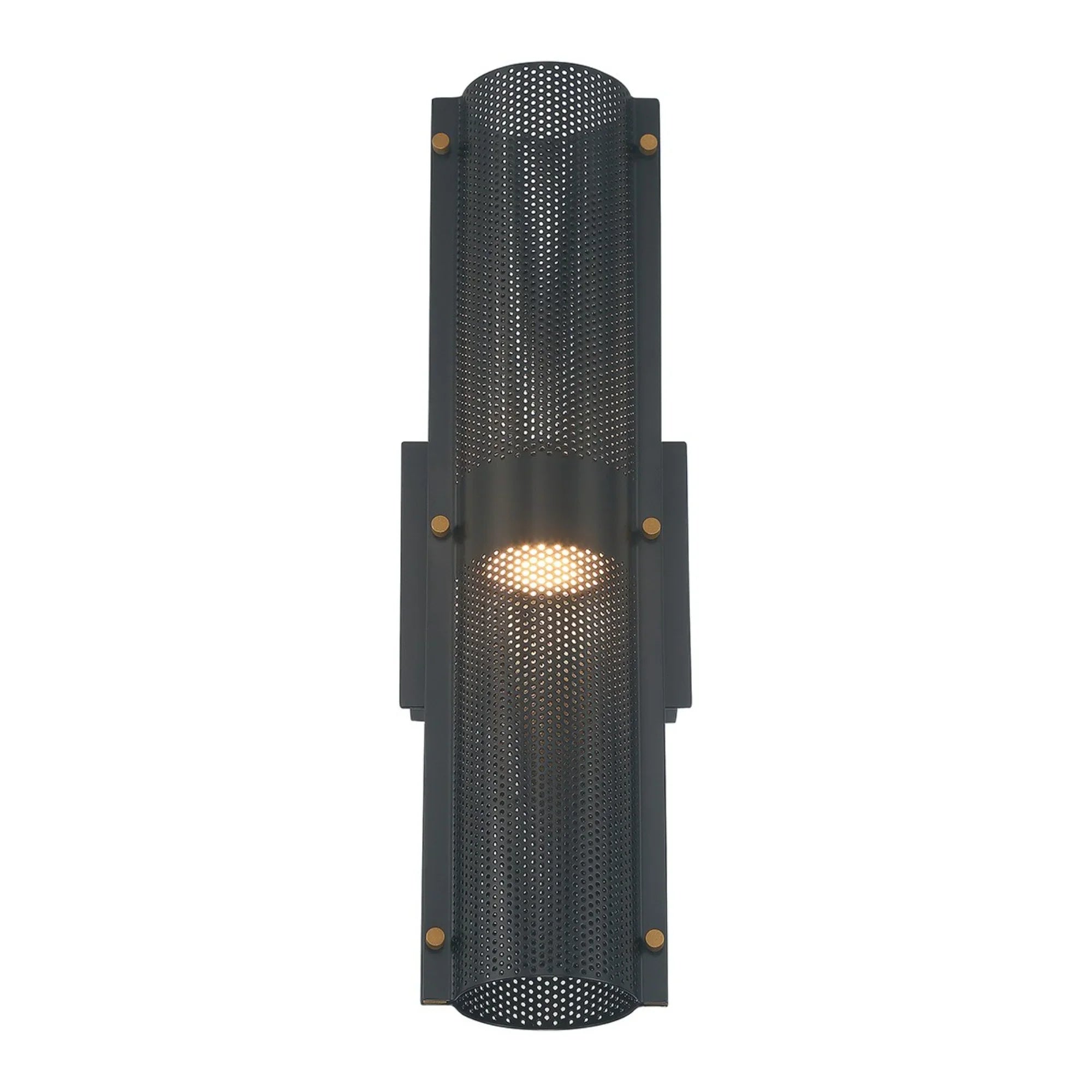 Westcliffe 17" LED Outdoor Wall Sconce, Gold & Black Finish - Bees Lighting