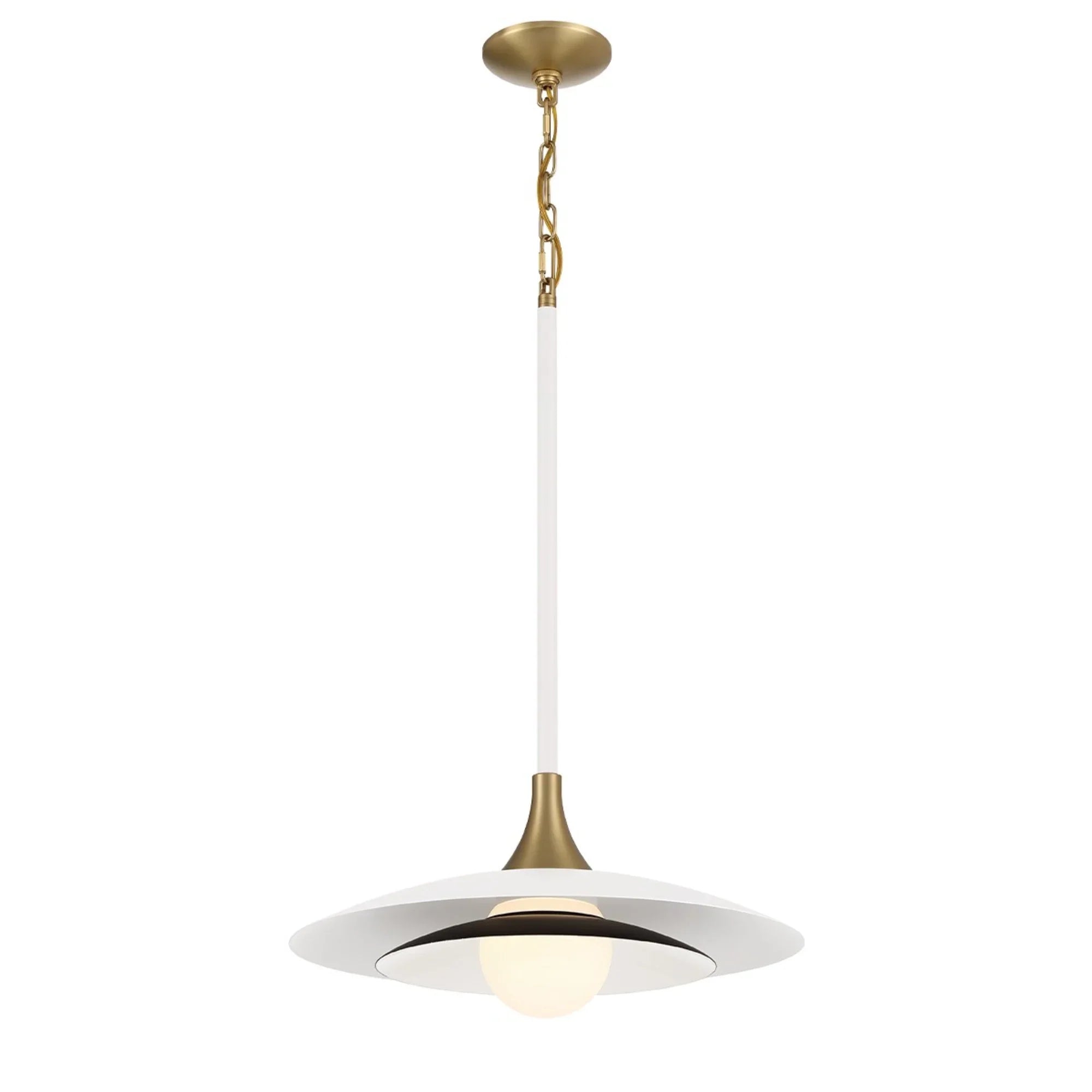 Welsh 18" LED Pendant, White Finish - Bees Lighting