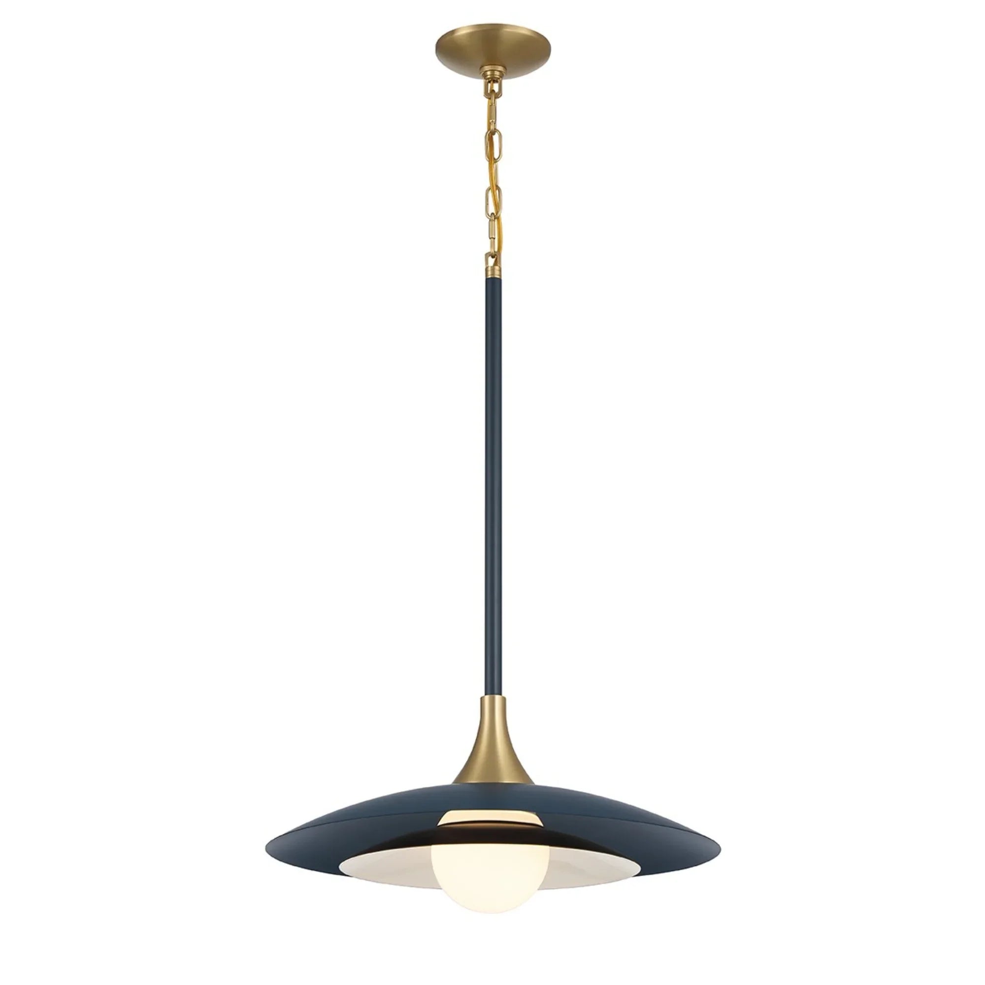 Welsh 18" LED Pendant, Blue Finish - Bees Lighting