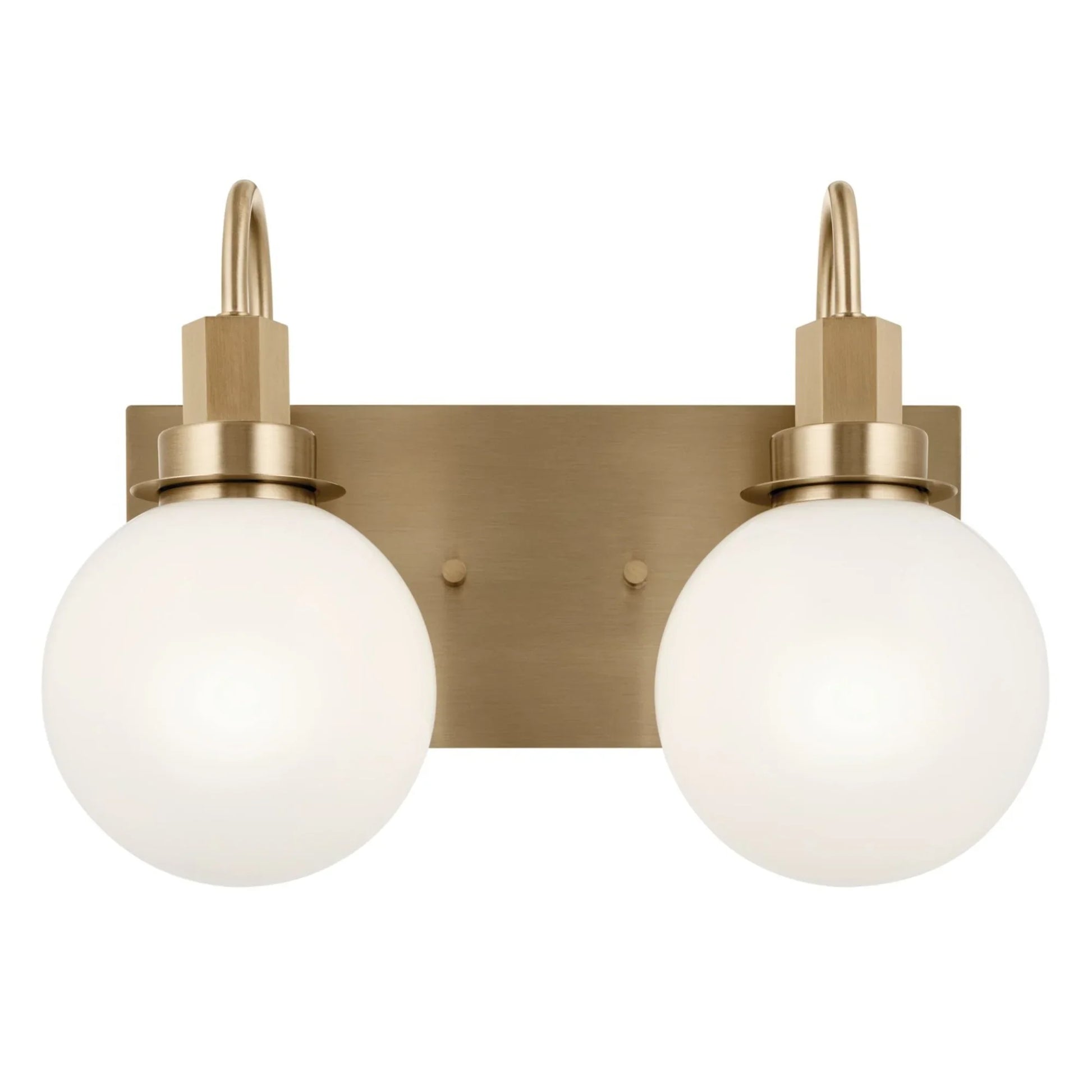 Hex 14" 2-Light Bath Vanity Light, Champagne Bronze Finish - Bees Lighting