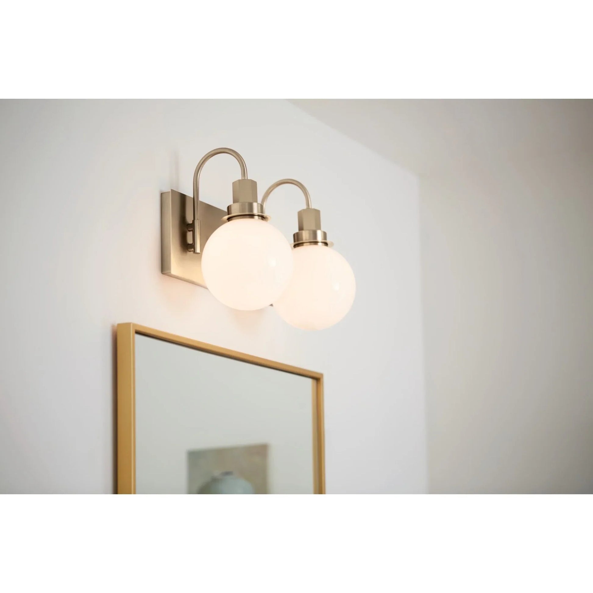 Hex 14" 2-Light Bath Vanity Light, Champagne Bronze Finish - Bees Lighting