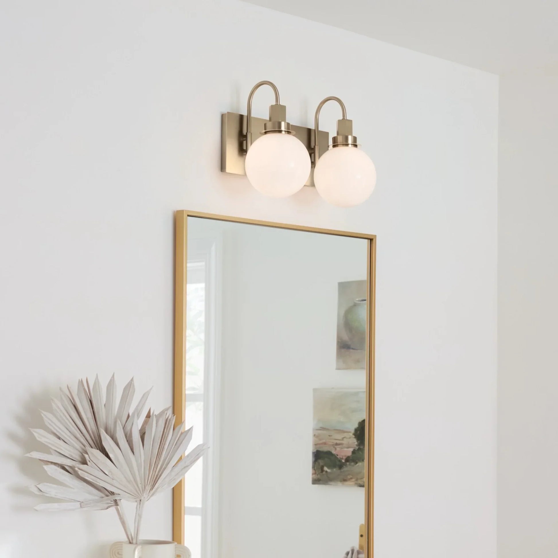 Hex 14" 2-Light Bath Vanity Light, Champagne Bronze Finish - Bees Lighting