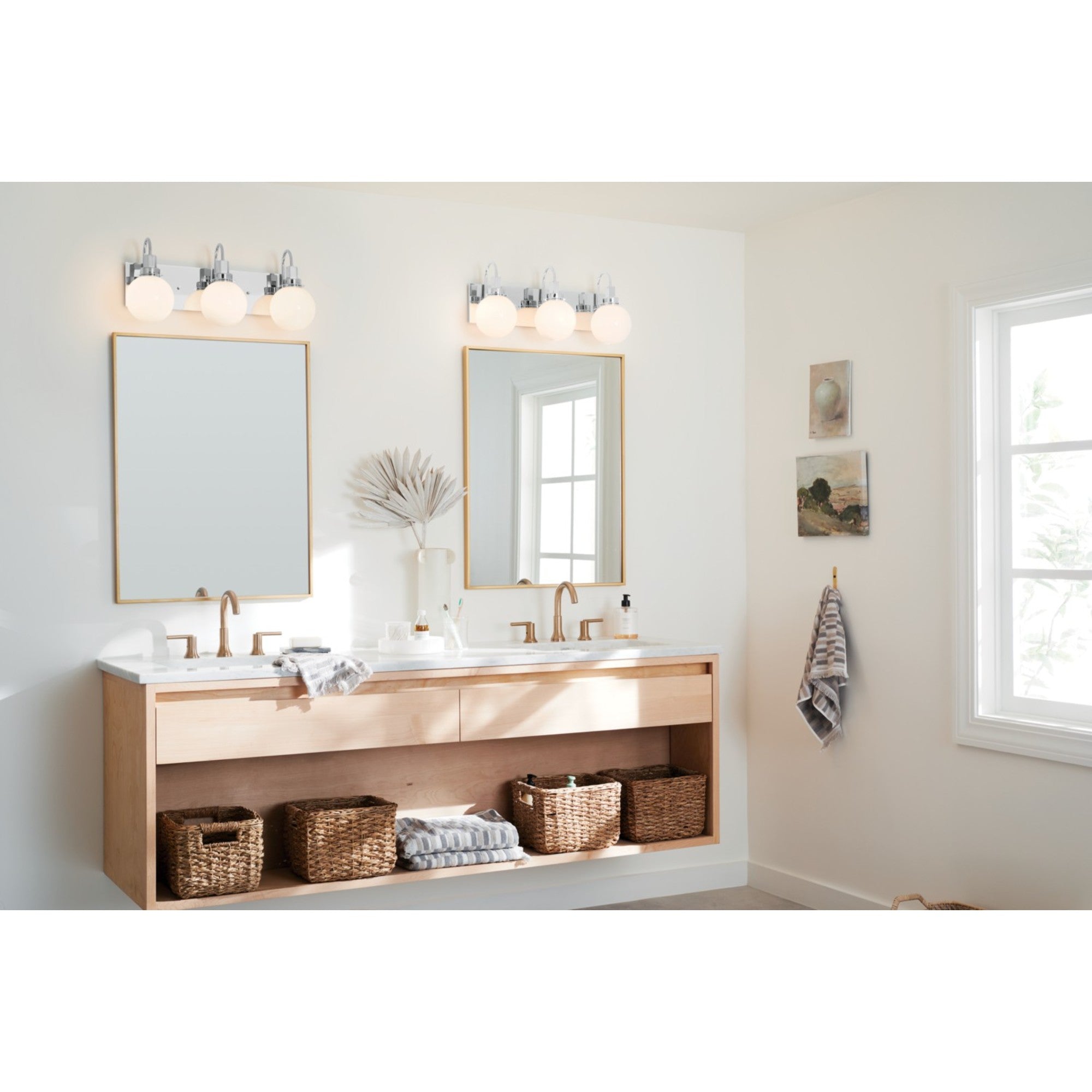 Hex 23 in. 3 Lights Vanity Light Chrome Finish