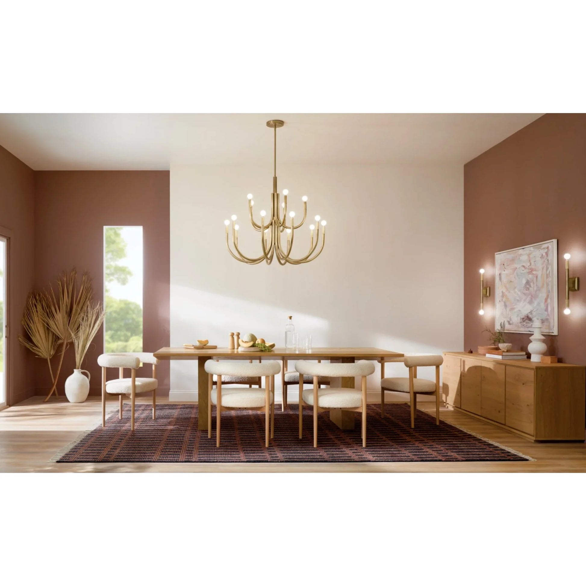 Odensa 40" 15 Light Chandelier, Champagne Bronze Finish - Bees Lighting