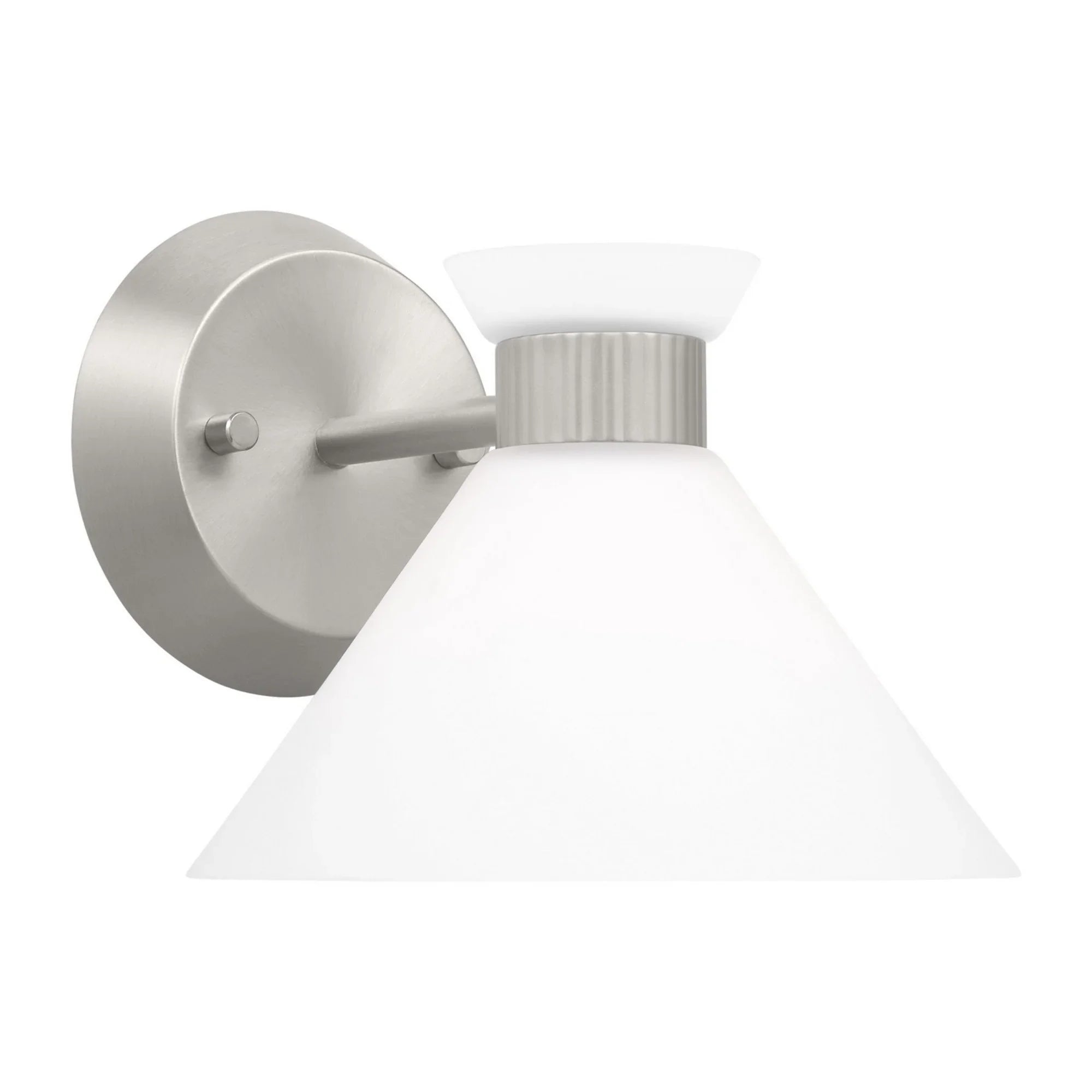 Belcarra 8" Small Bath Sconce, Brushed Steel Finish - Bees Lighting