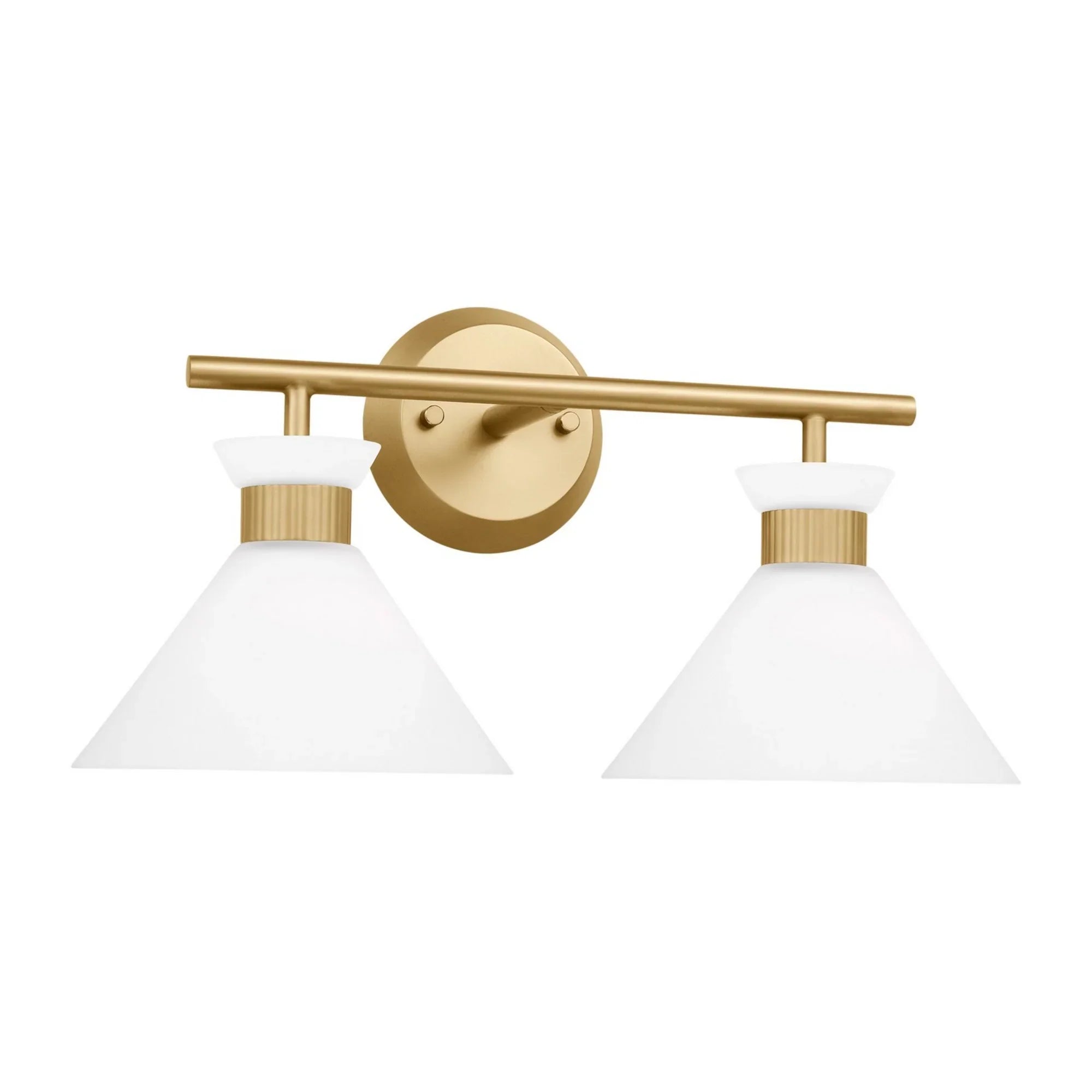 Belcarra 17" 2-Light Bathroom Vanity, Satin Brass Finish - Bees Lighting