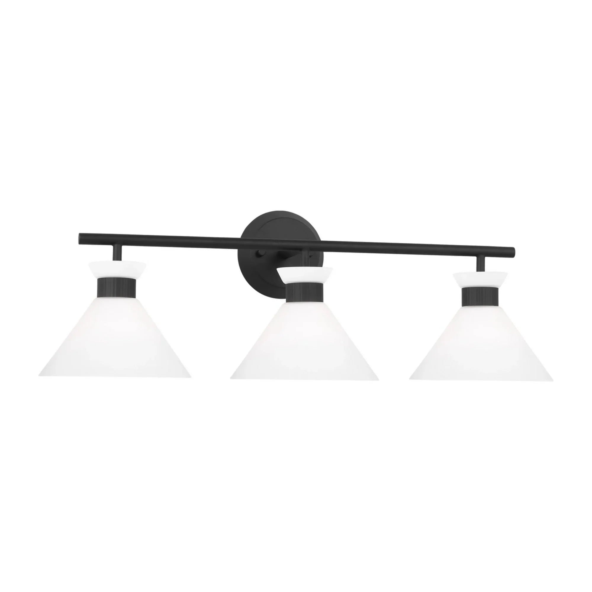 Belcarra 27" 3-Light Bathroom Vanity, Midnight Black Finish - Bees Lighting